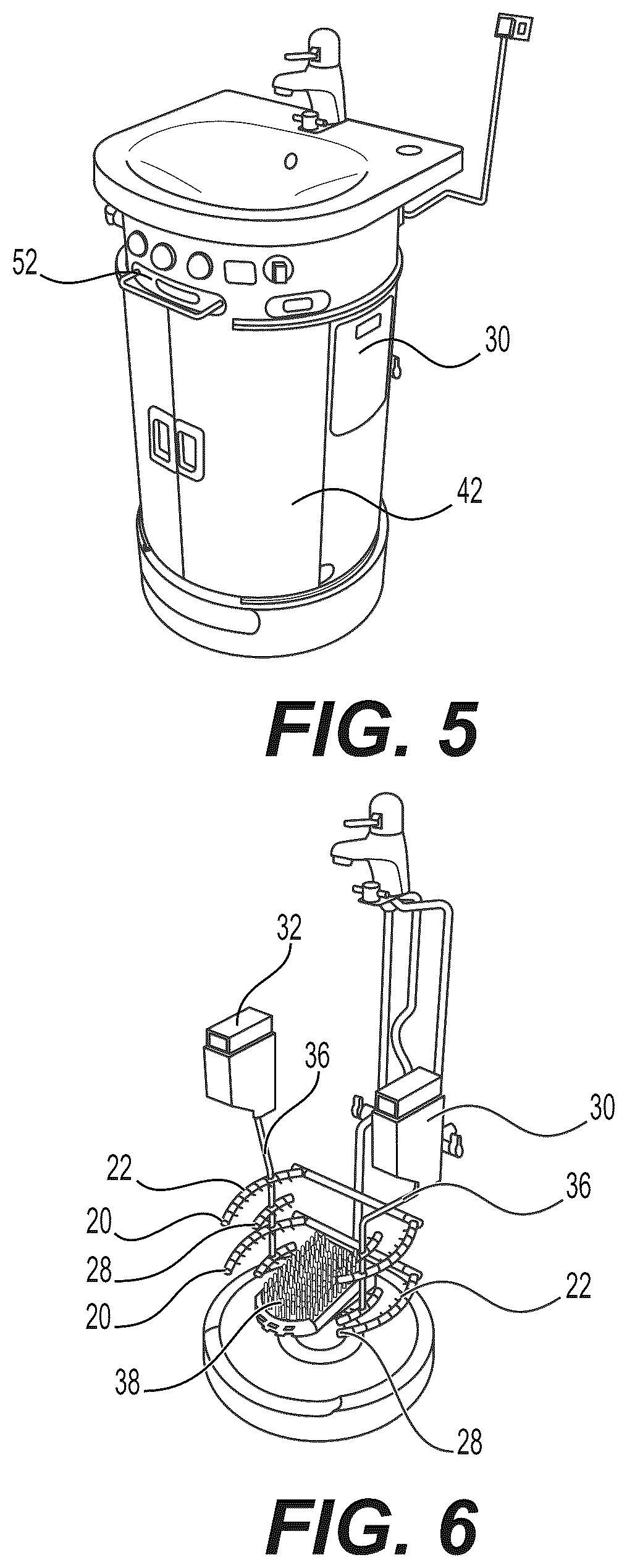 Patent US12618234 Figure 3 – Hand and foot sink apparatus