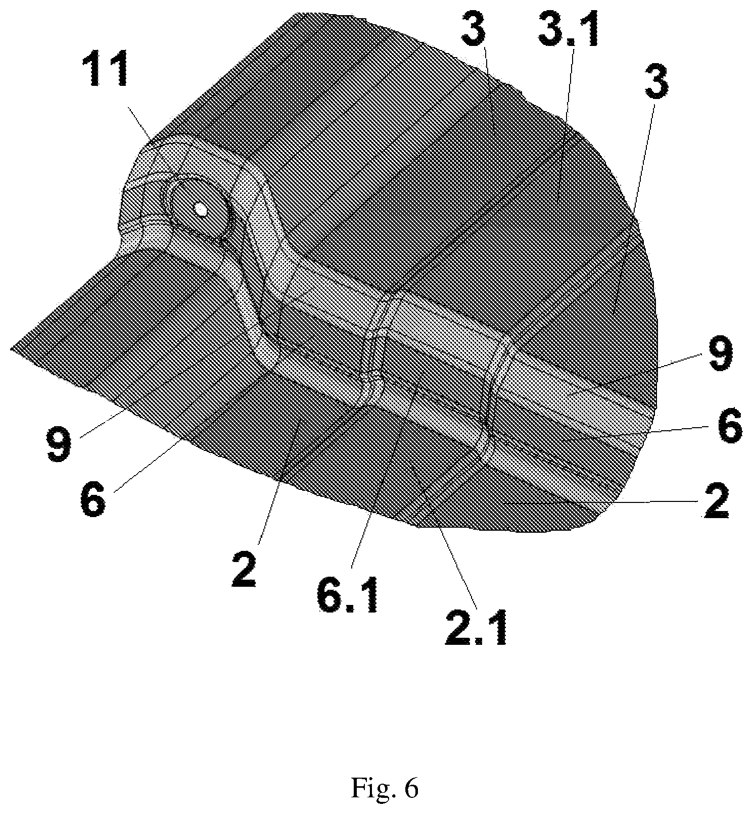 Patent US12618239 Figure 6 – Roof covering element, modular roofing sheet