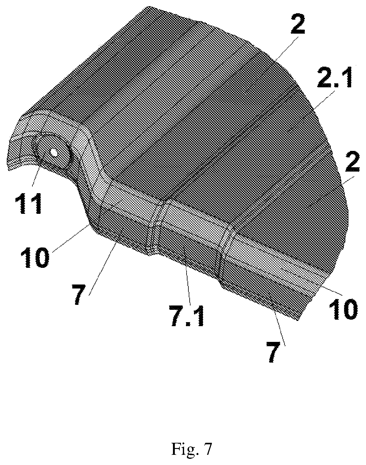 Patent US12618239 Figure 7 – Roof covering element, modular roofing sheet