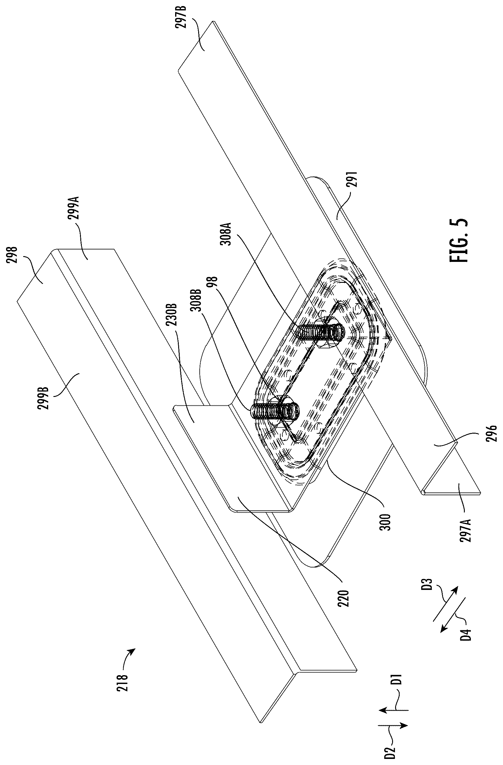Patent US12618240 Figure 4 – Roof façade assembly and sealable bracket assembly for mounting the same