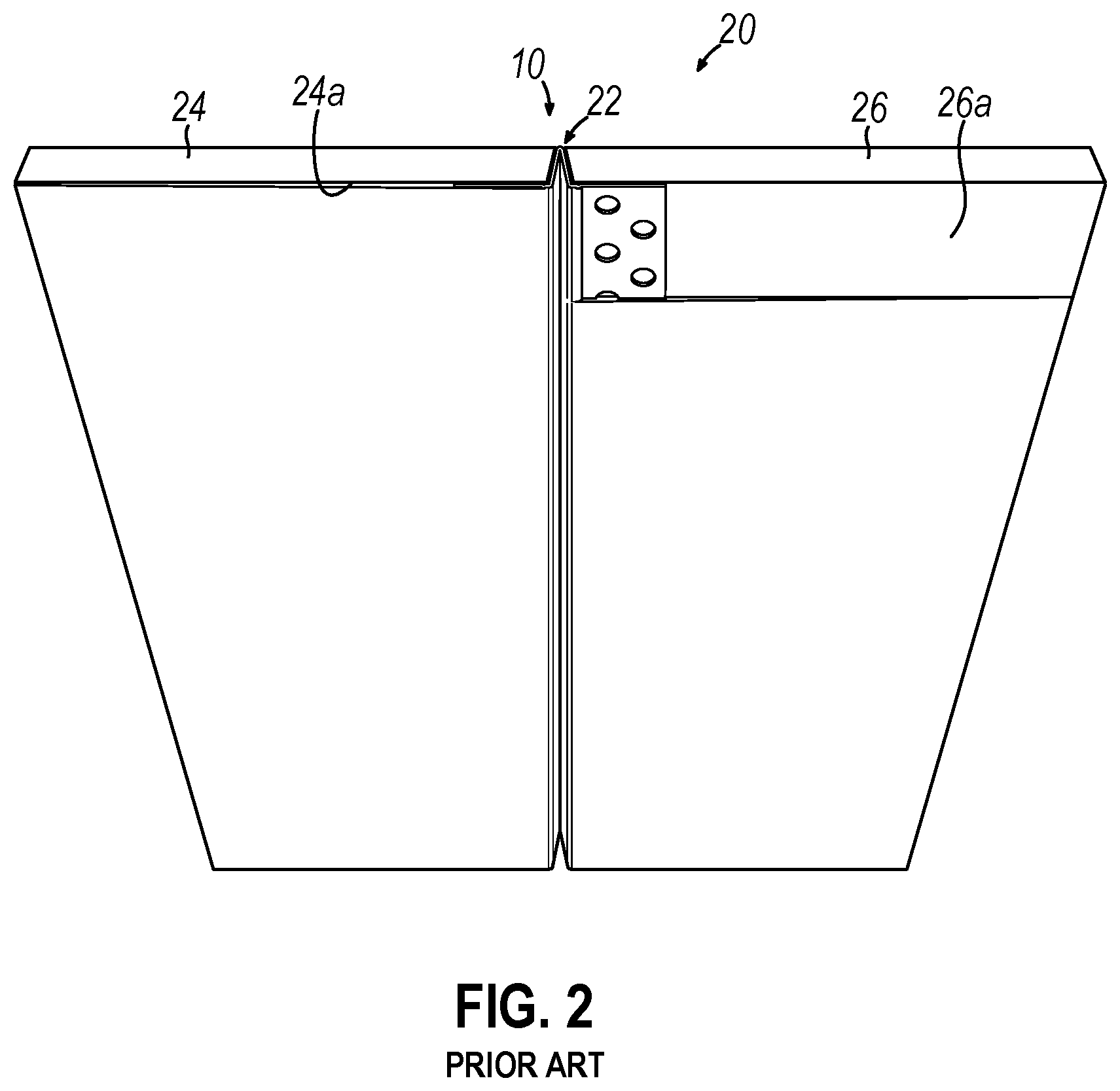 Patent US12618242 Figure 2 – Control joint