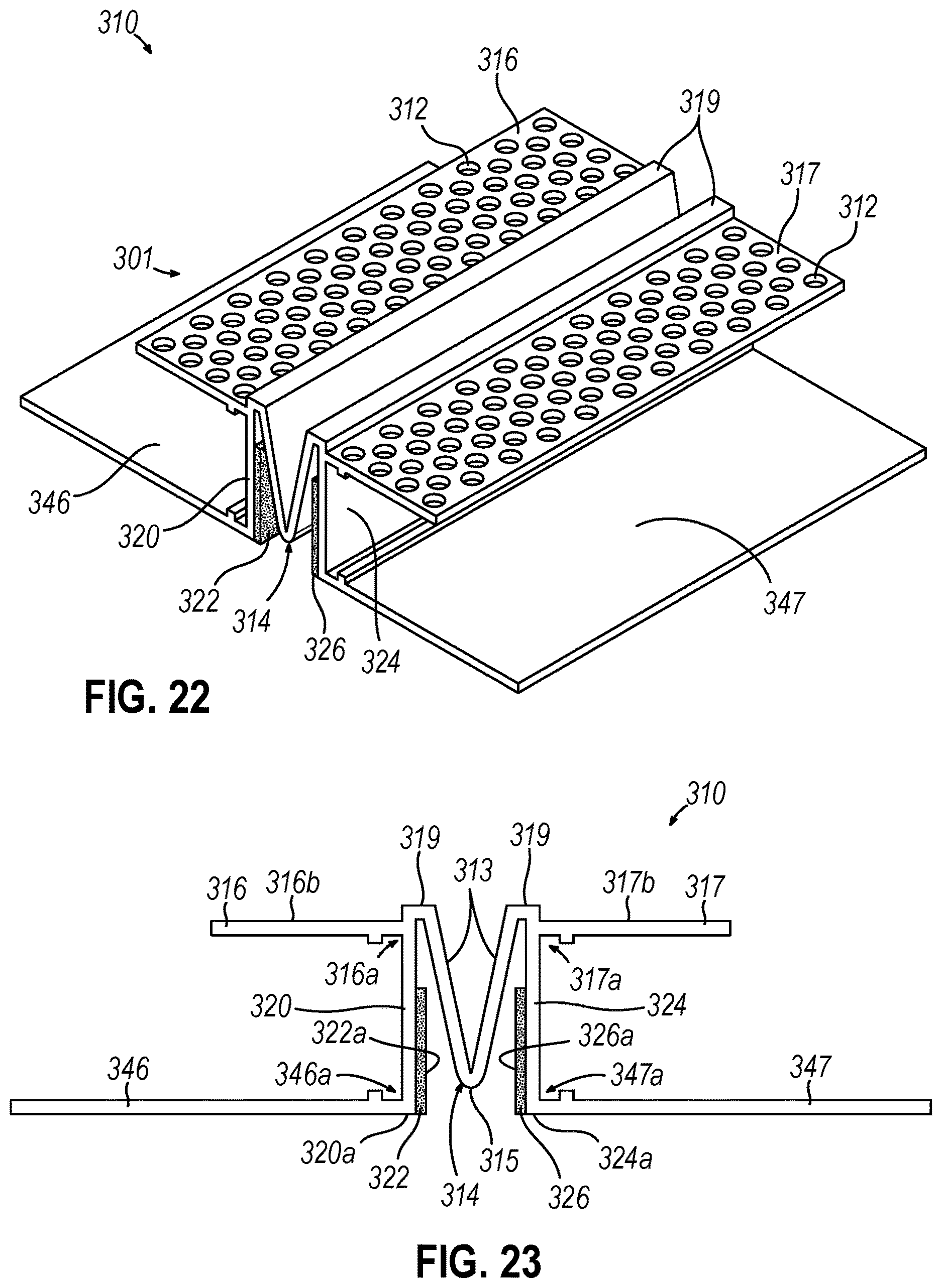 Patent US12618242 Figure 17 – Control joint