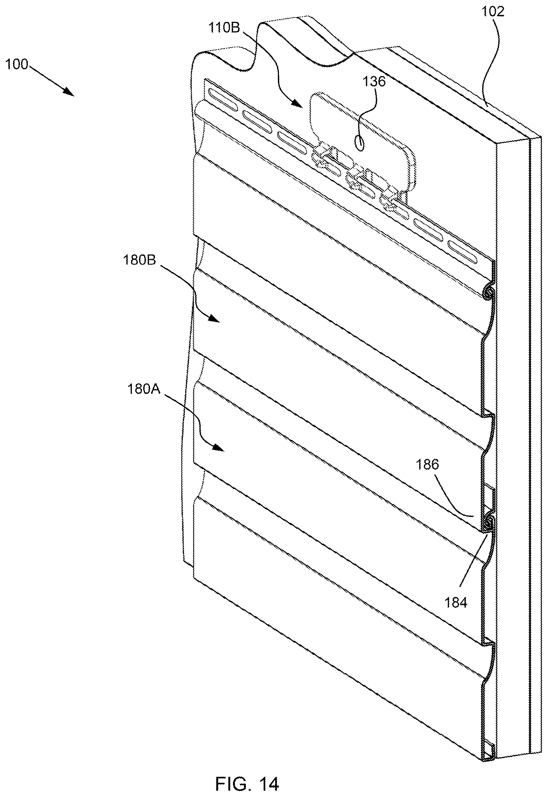 Patent US12618243 Figure 12 – Siding attachment accessory and siding system