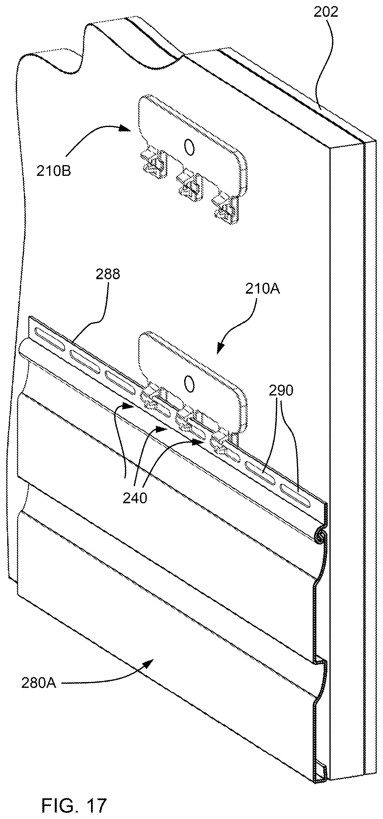 Patent US12618243 Figure 15 – Siding attachment accessory and siding system