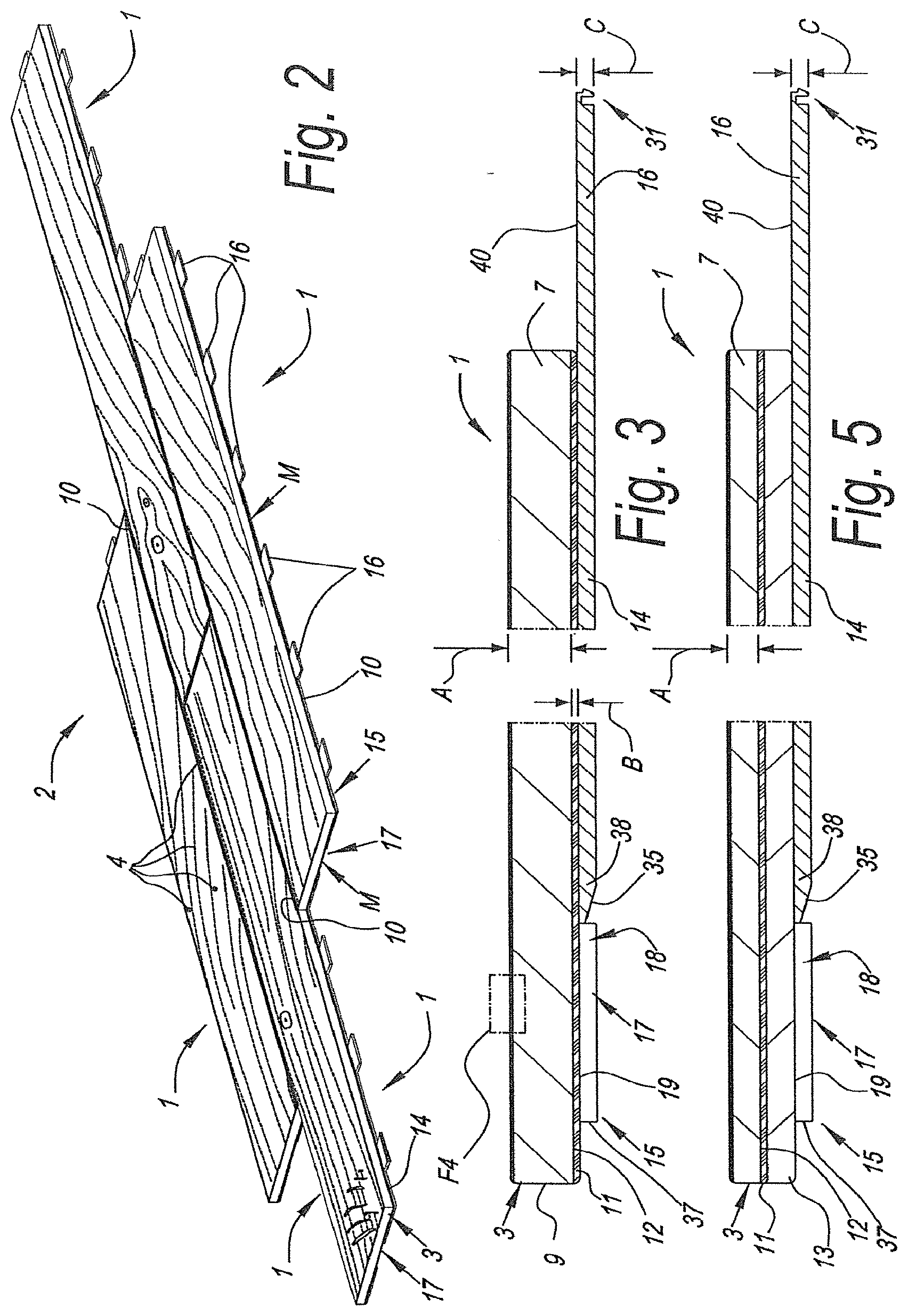 Patent US12618244 Figure 2 – Floor element for forming a floor covering and a floor covering
