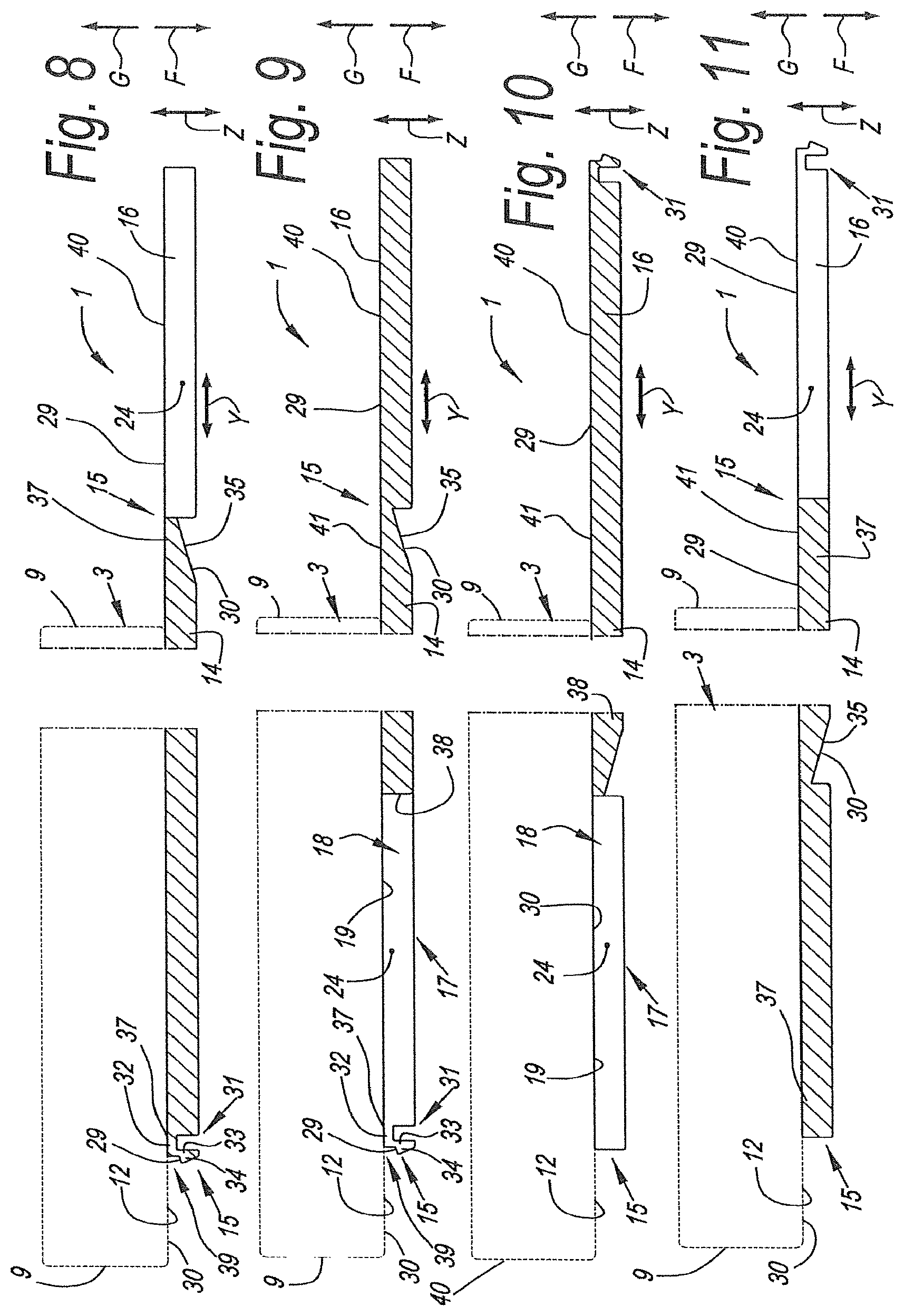 Patent US12618244 Figure 4 – Floor element for forming a floor covering and a floor covering