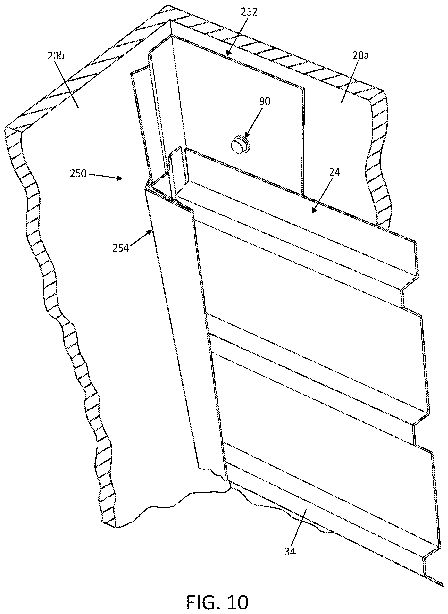 Patent US12618246 Figure 10 – Exterior trim system