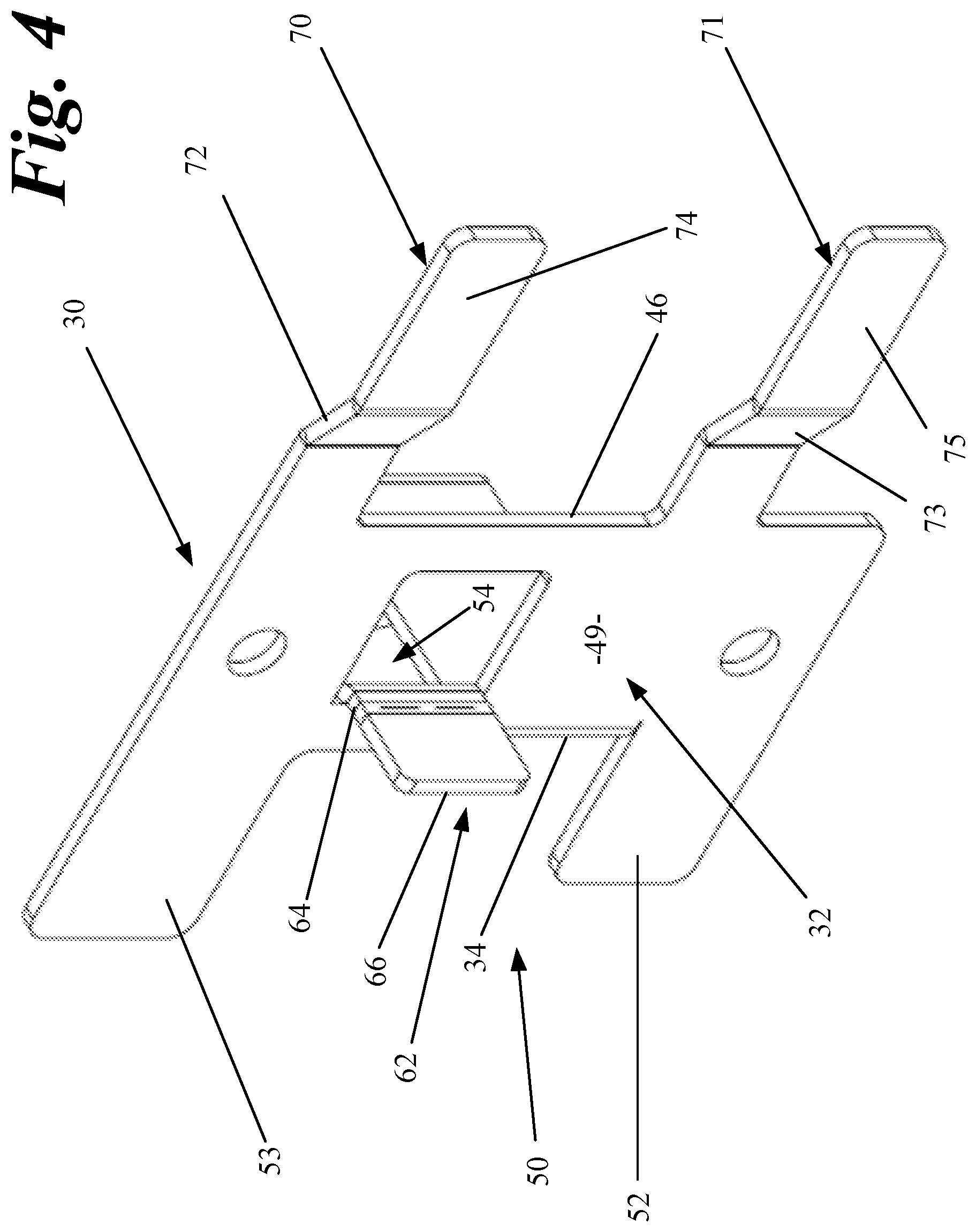 Patent US12618249 Figure 4 – Toe board for scaffolding