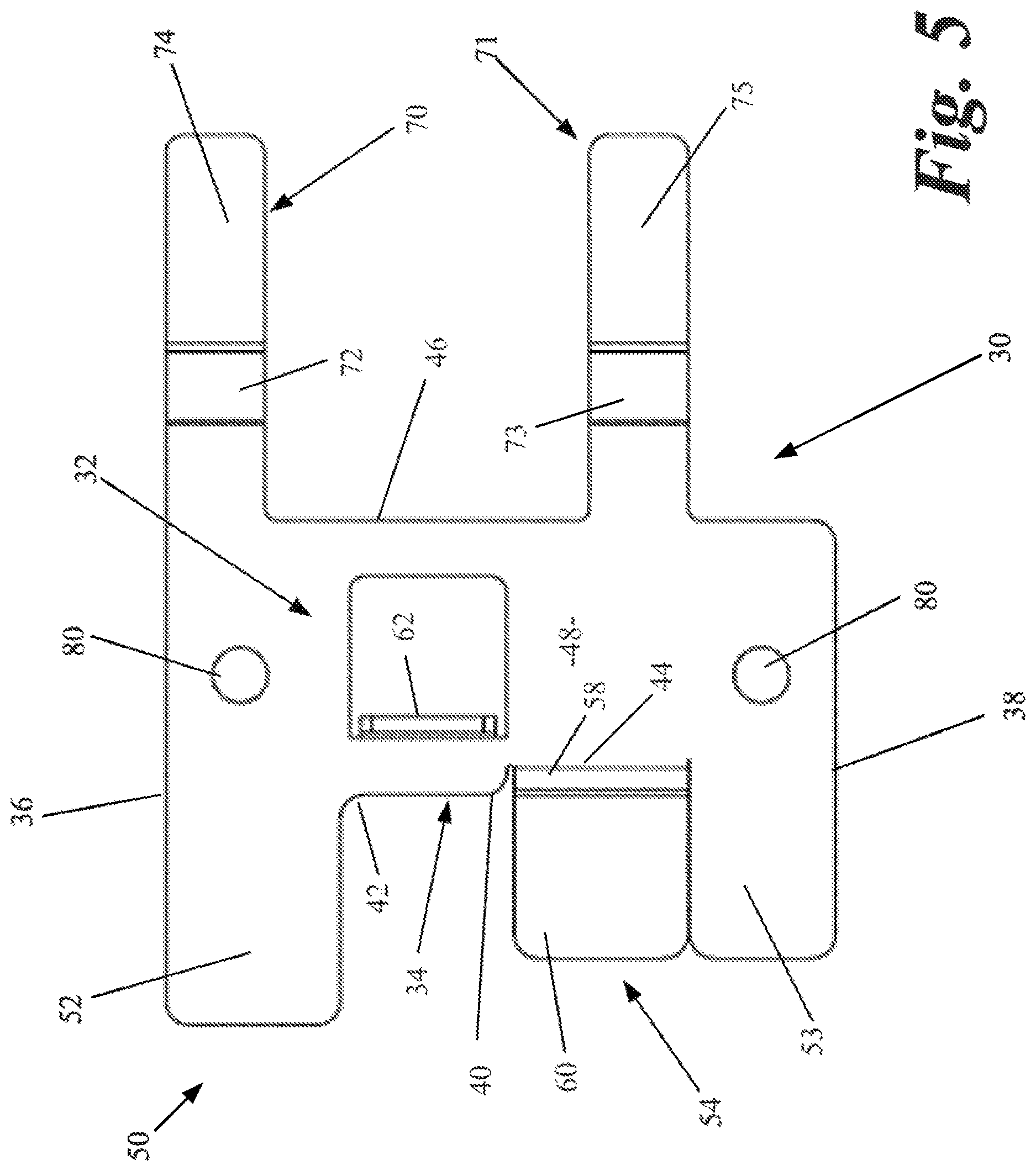 Patent US12618249 Figure 5 – Toe board for scaffolding