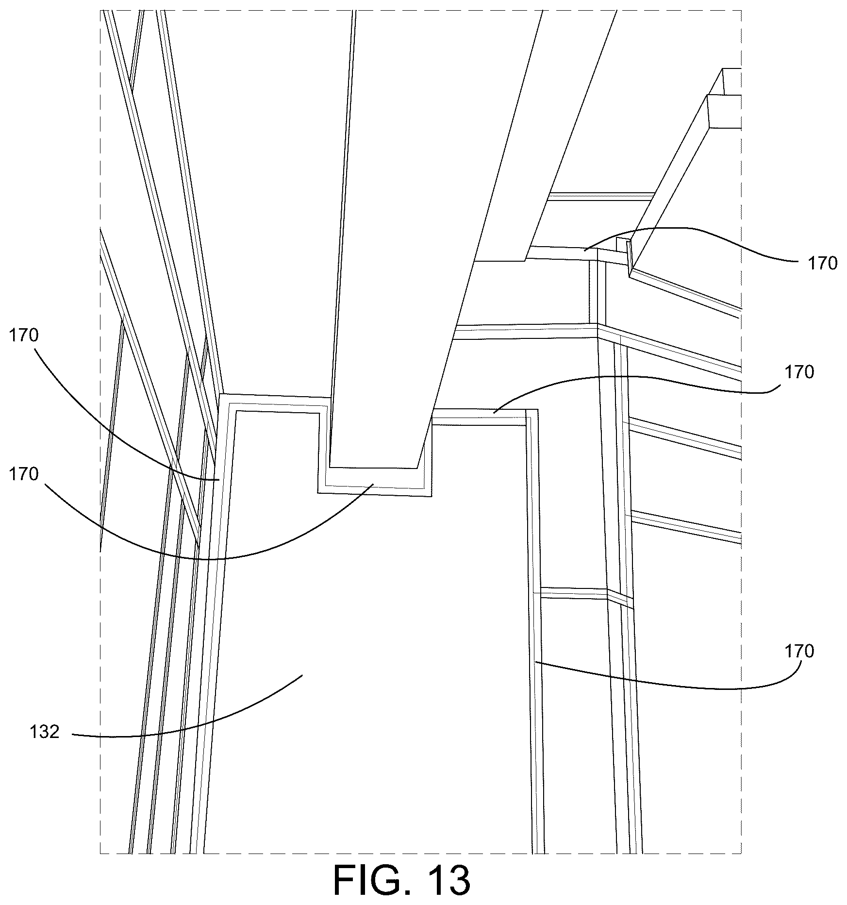 Patent US12618250 Figure 13 – Temporary protective wall partition barrier system for use during construction and demolition
