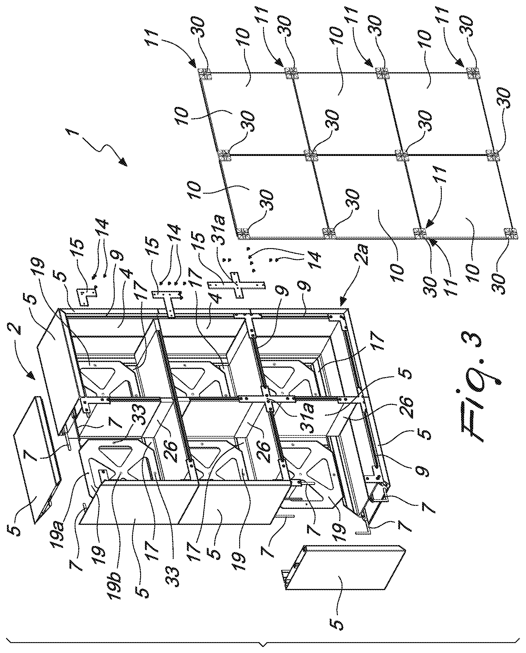 Patent US12618257 Figure 4 – Columbarium for containing funerary objects