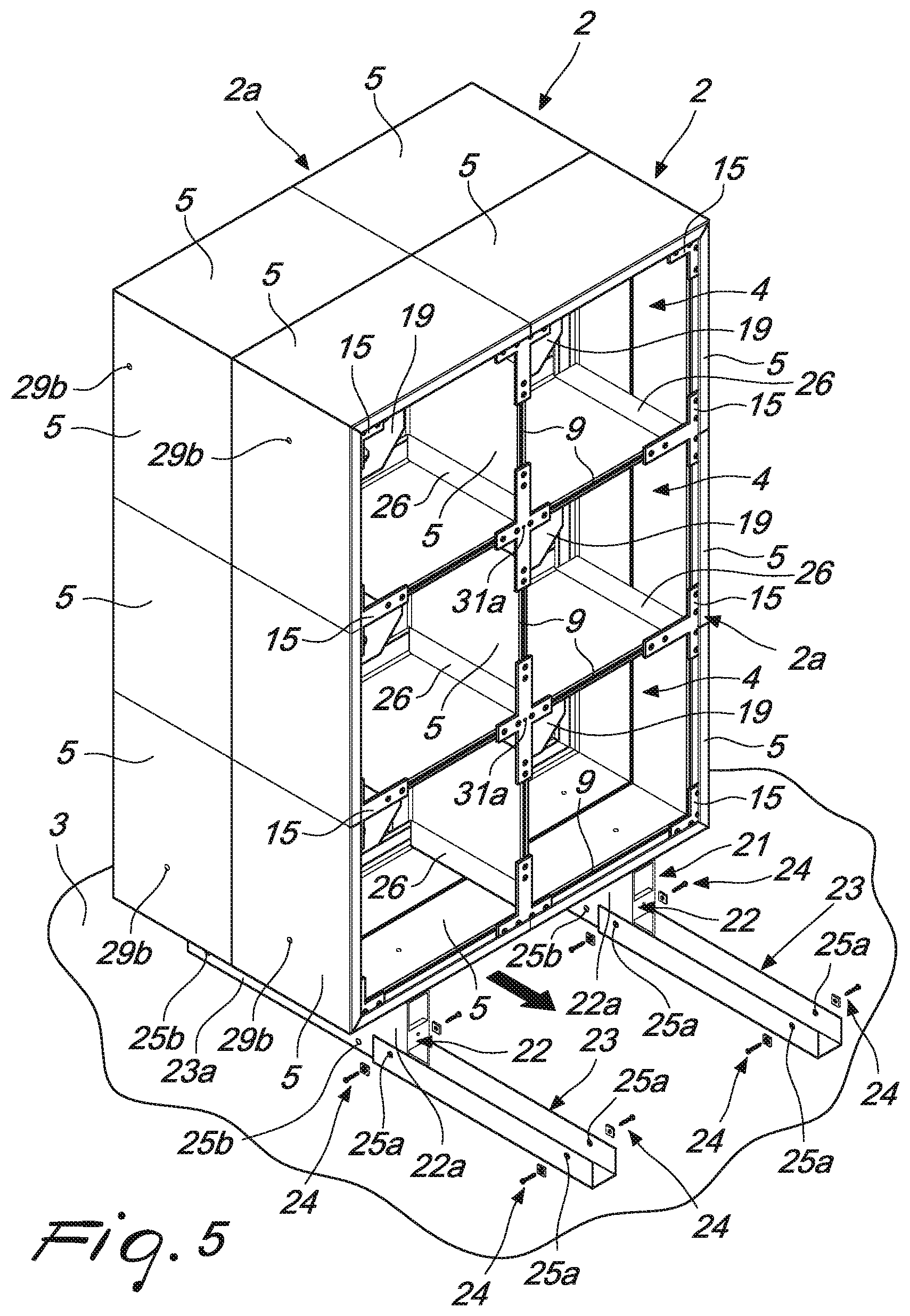 Patent US12618257 Figure 8 – Columbarium for containing funerary objects
