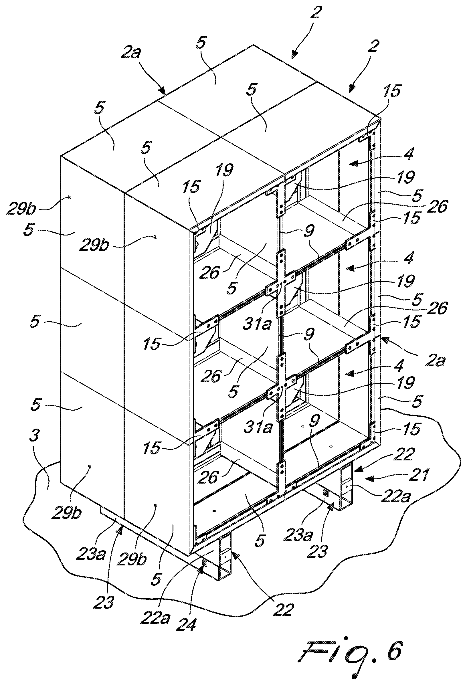 Patent US12618257 Figure 9 – Columbarium for containing funerary objects