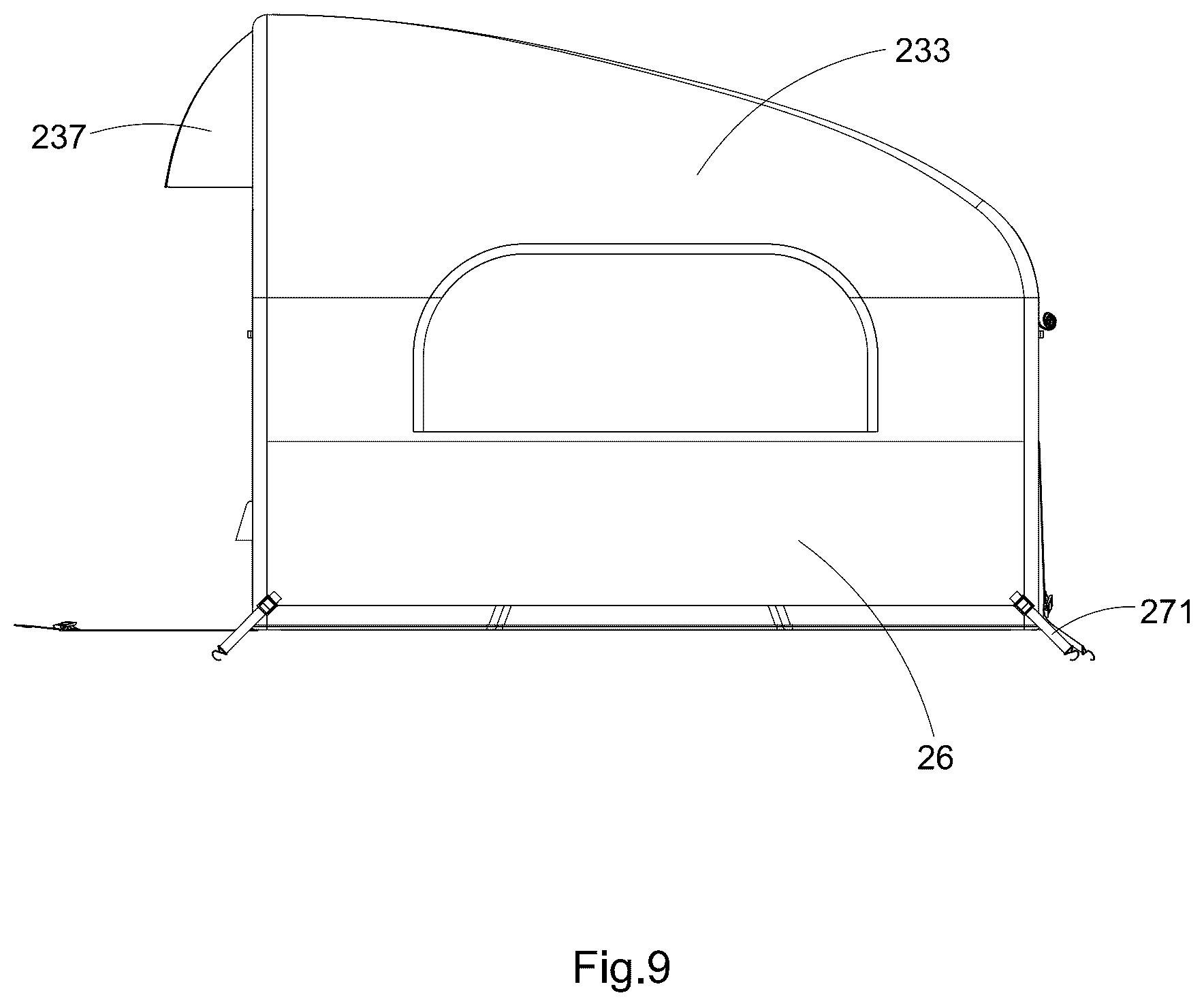 Patent US12618258 Figure 9 – Easy setup camping tent