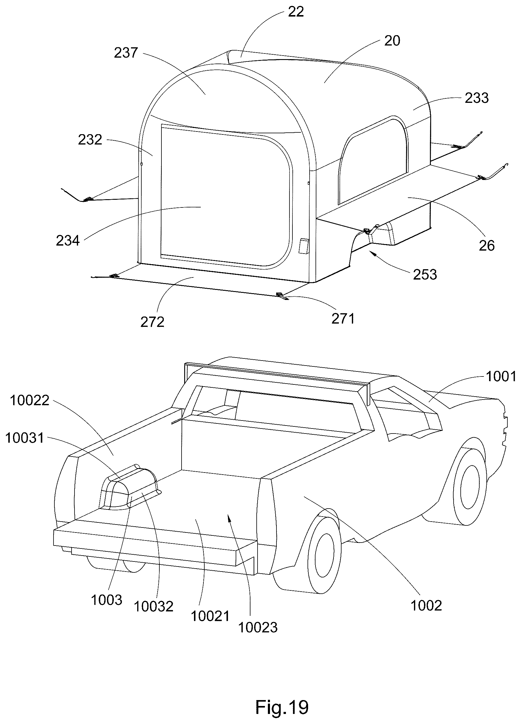 Patent US12618258 Figure 19 – Easy setup camping tent