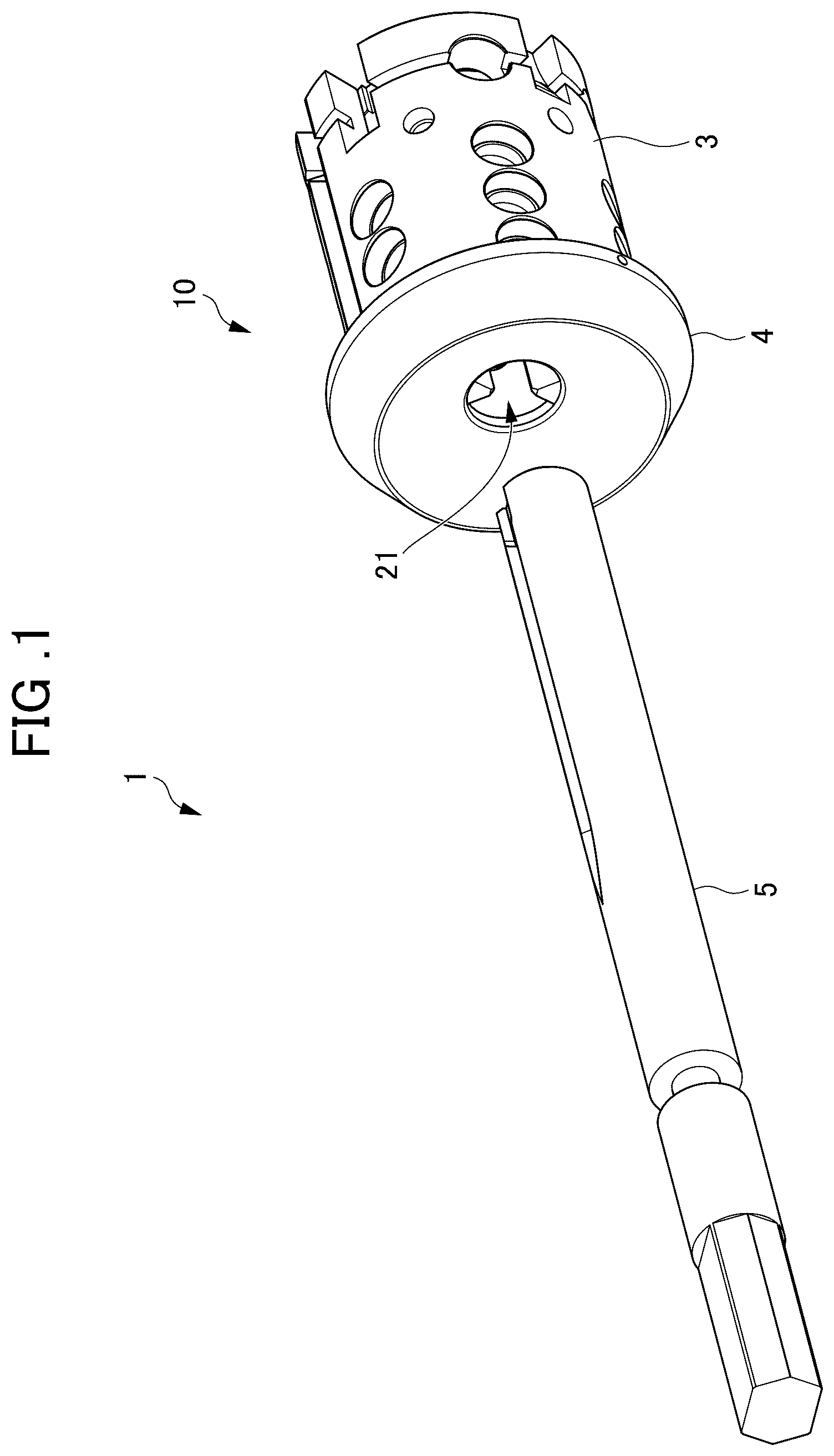 Patent US12618265 Figure 1 – Cylinder lock and door