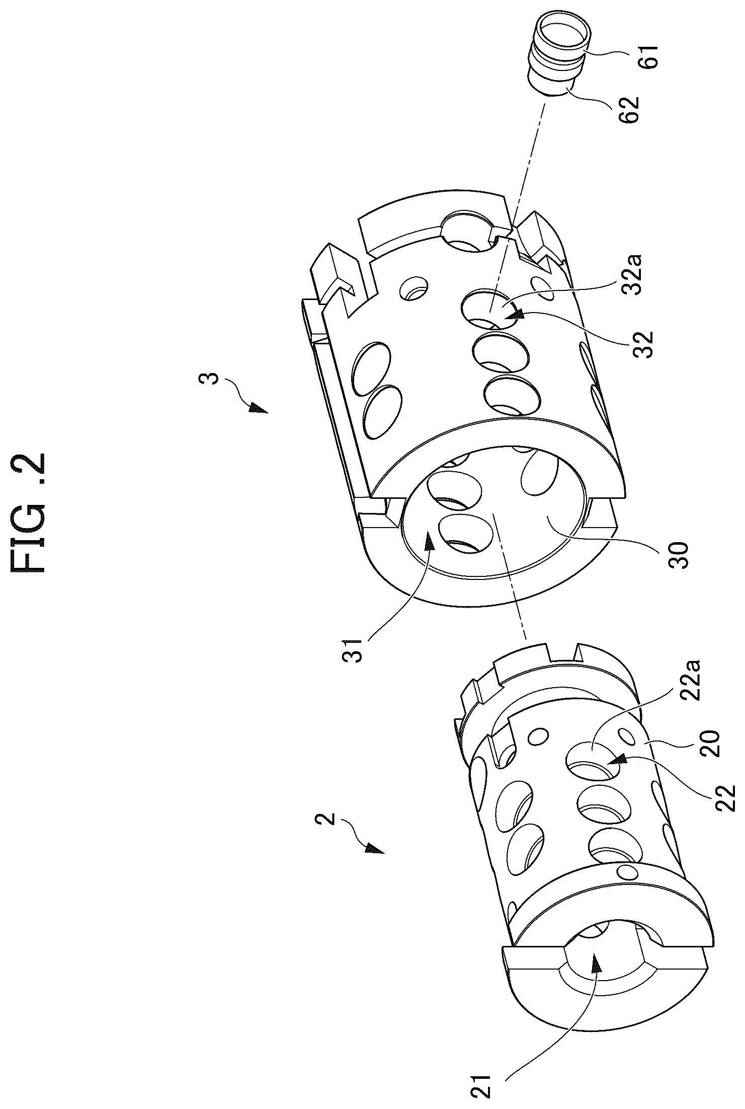 Patent US12618265 Figure 2 – Cylinder lock and door