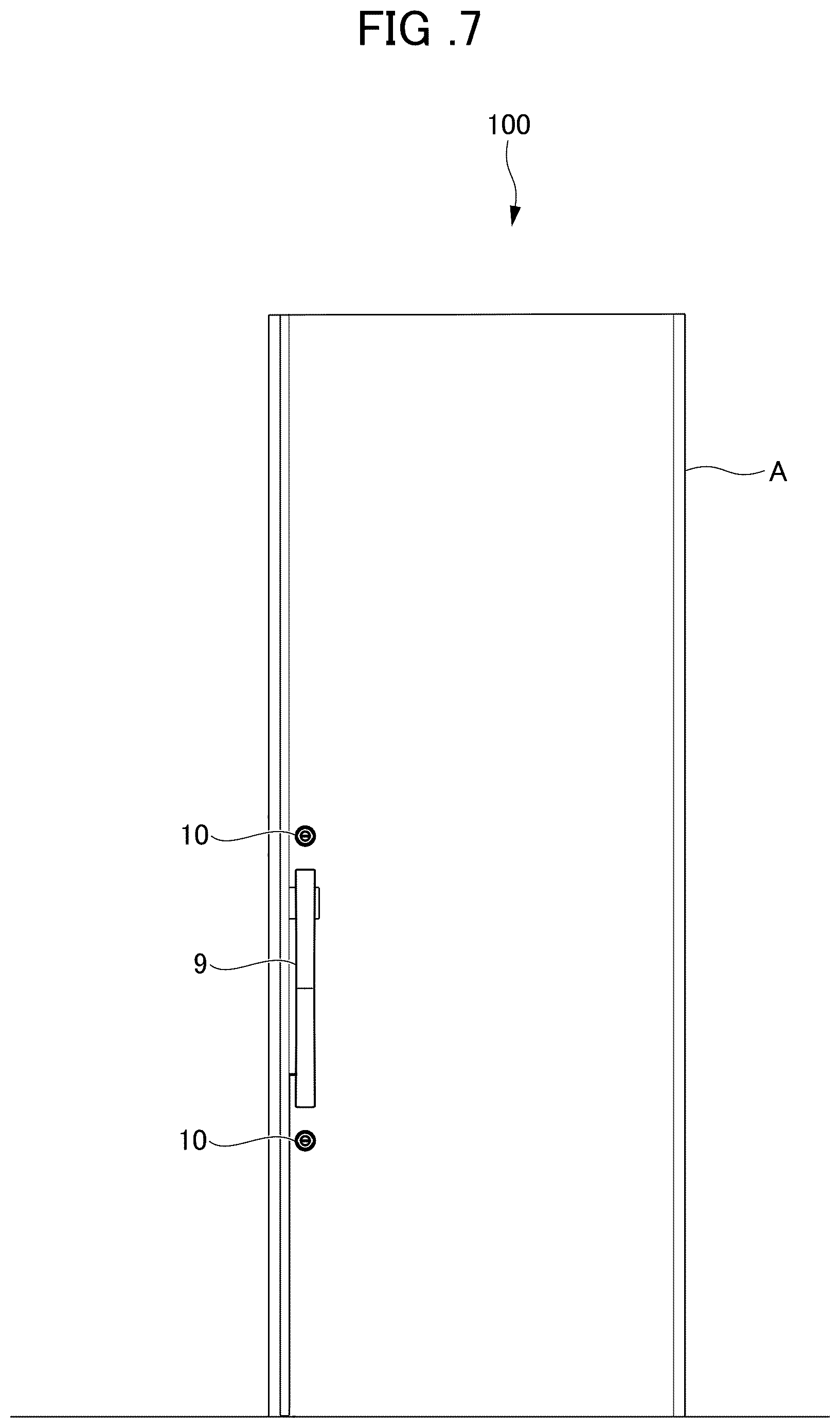 Patent US12618265 Figure 7 – Cylinder lock and door