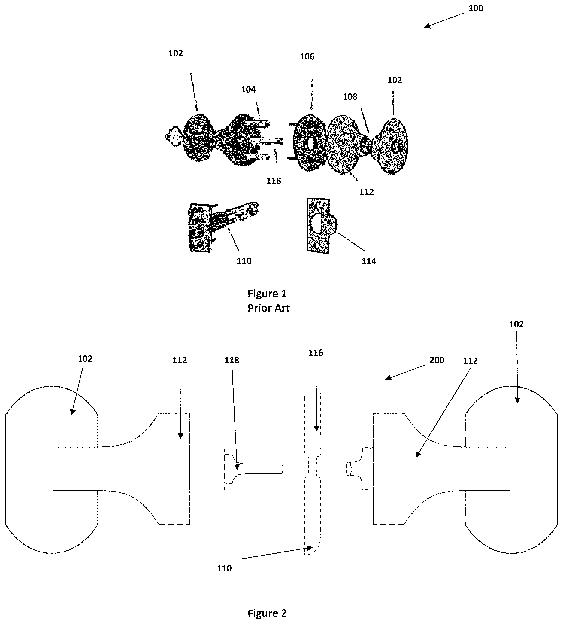 Patent US12618267 Figure 1 – Interactive door knob