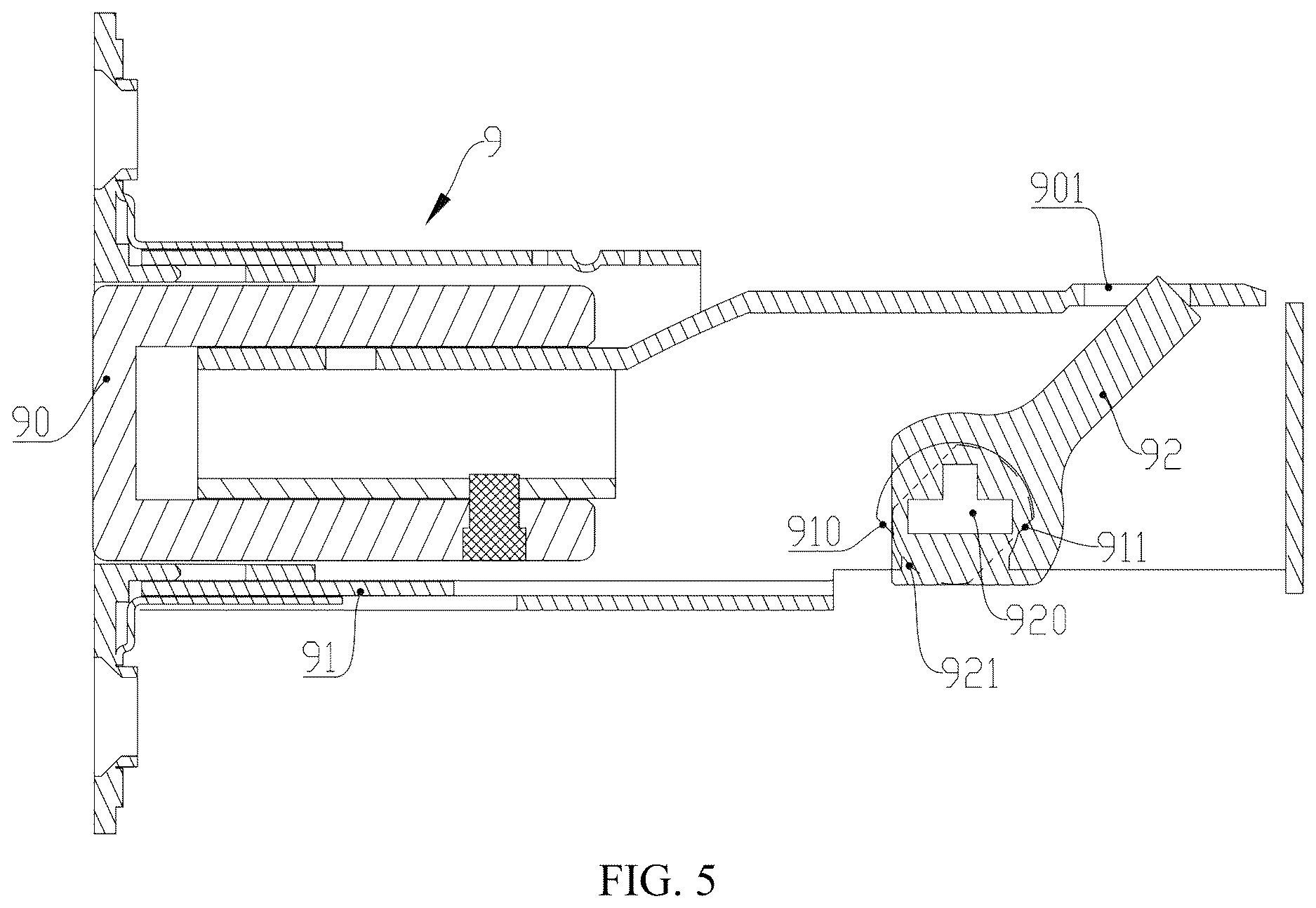 Patent US12618268 Figure 5 – Door lock with both manual and electric unlocking functions
