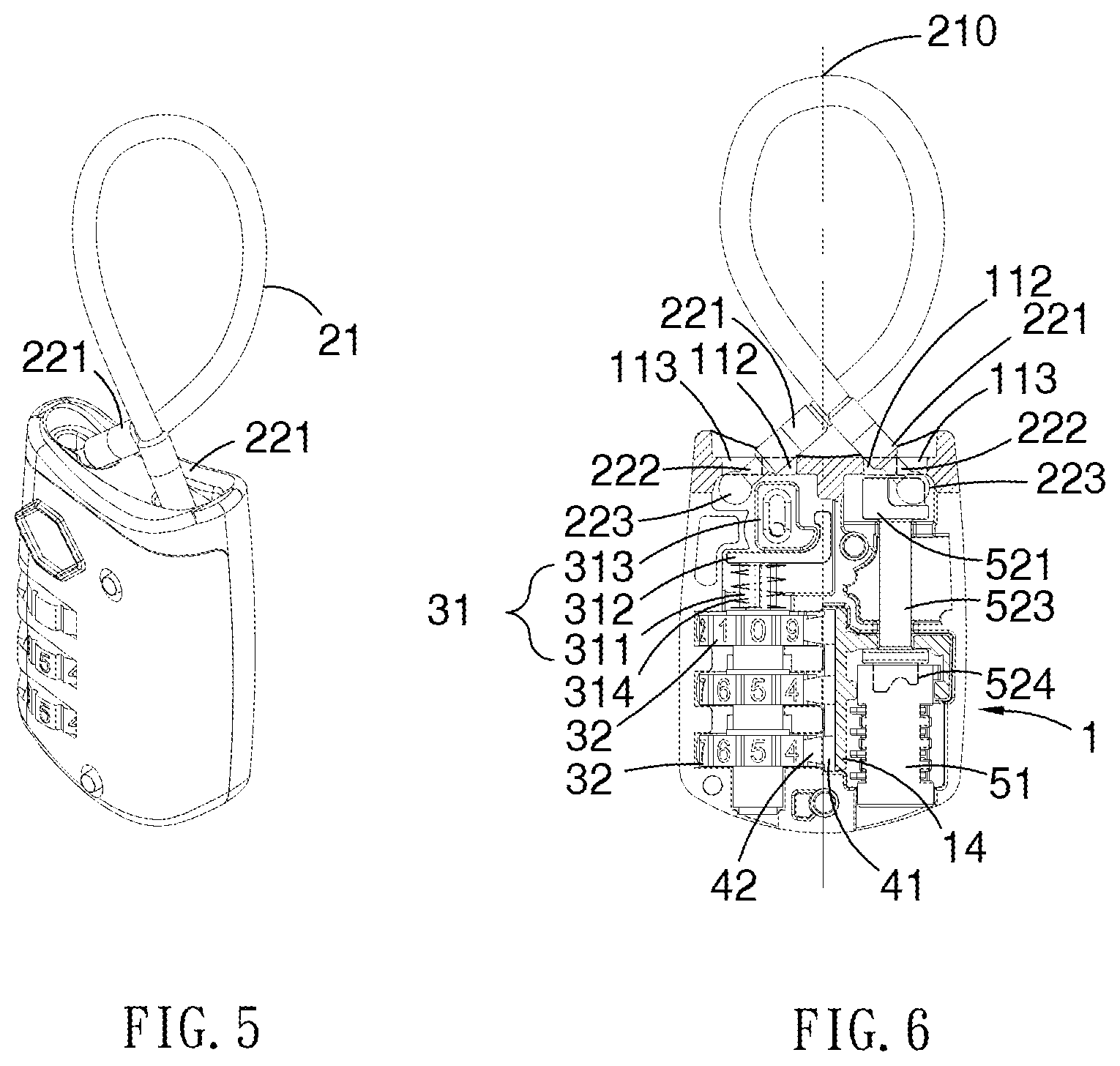 Patent US12618269 Figure 3 – Cable lock