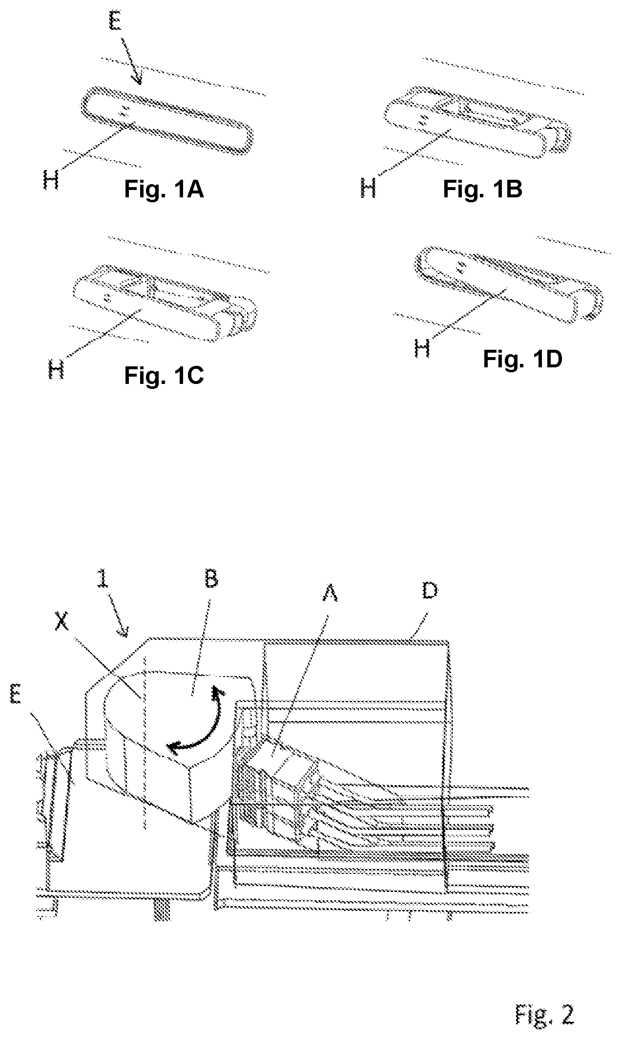 Patent US12618271 Figure 1 – Device for identifying a position of a vehicle handle