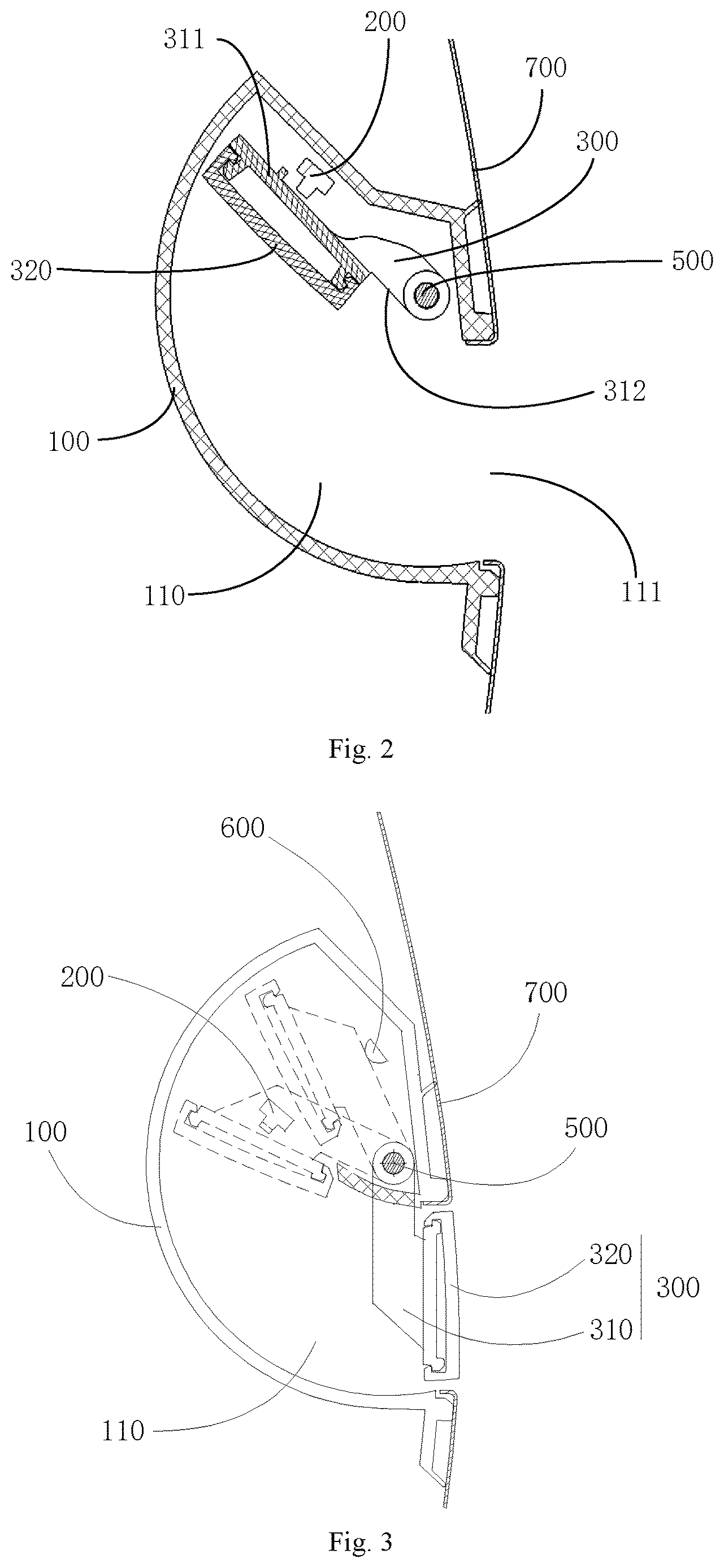 Patent US12618272 Figure 2 – Hidden door handle, vehicle door and vehicle