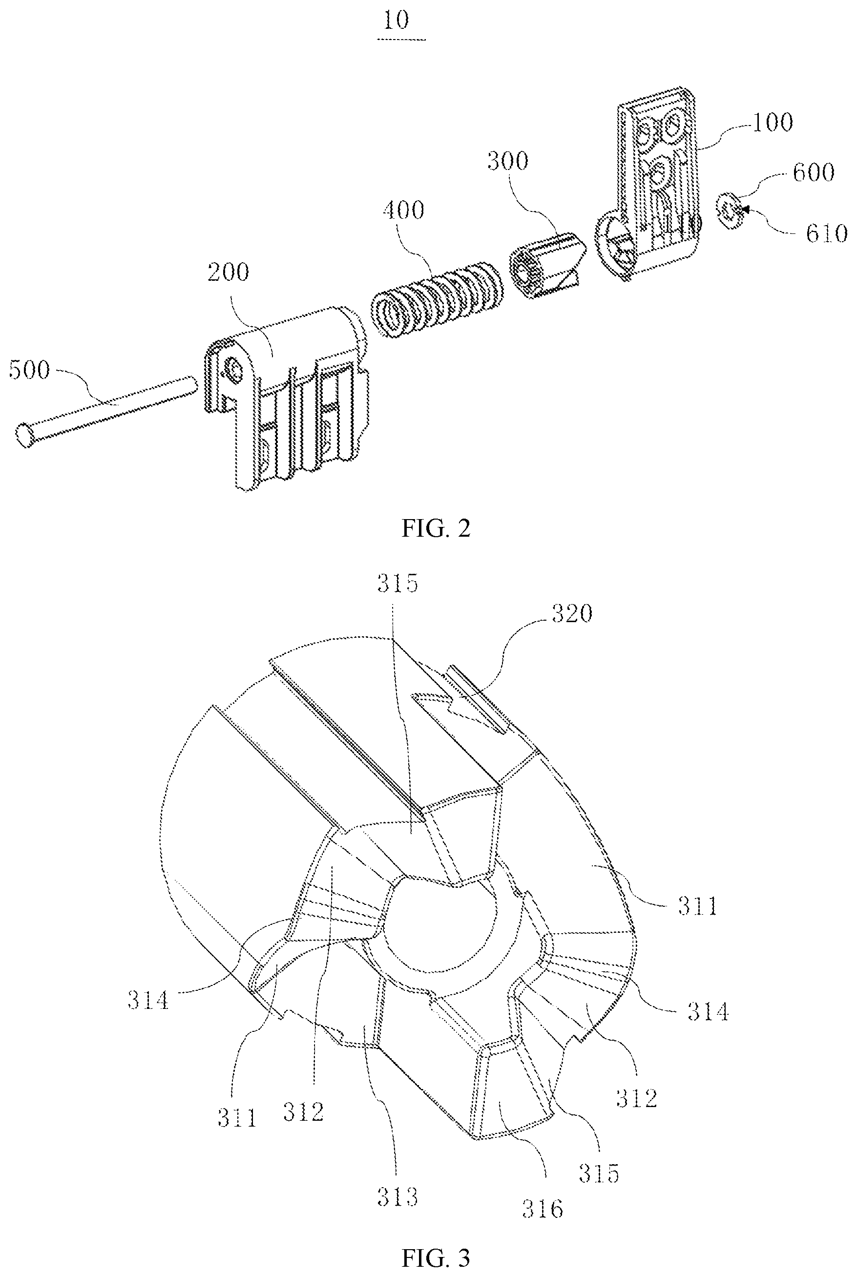 Patent US12618274 Figure 2 – Hinge assembly and opening and closing device