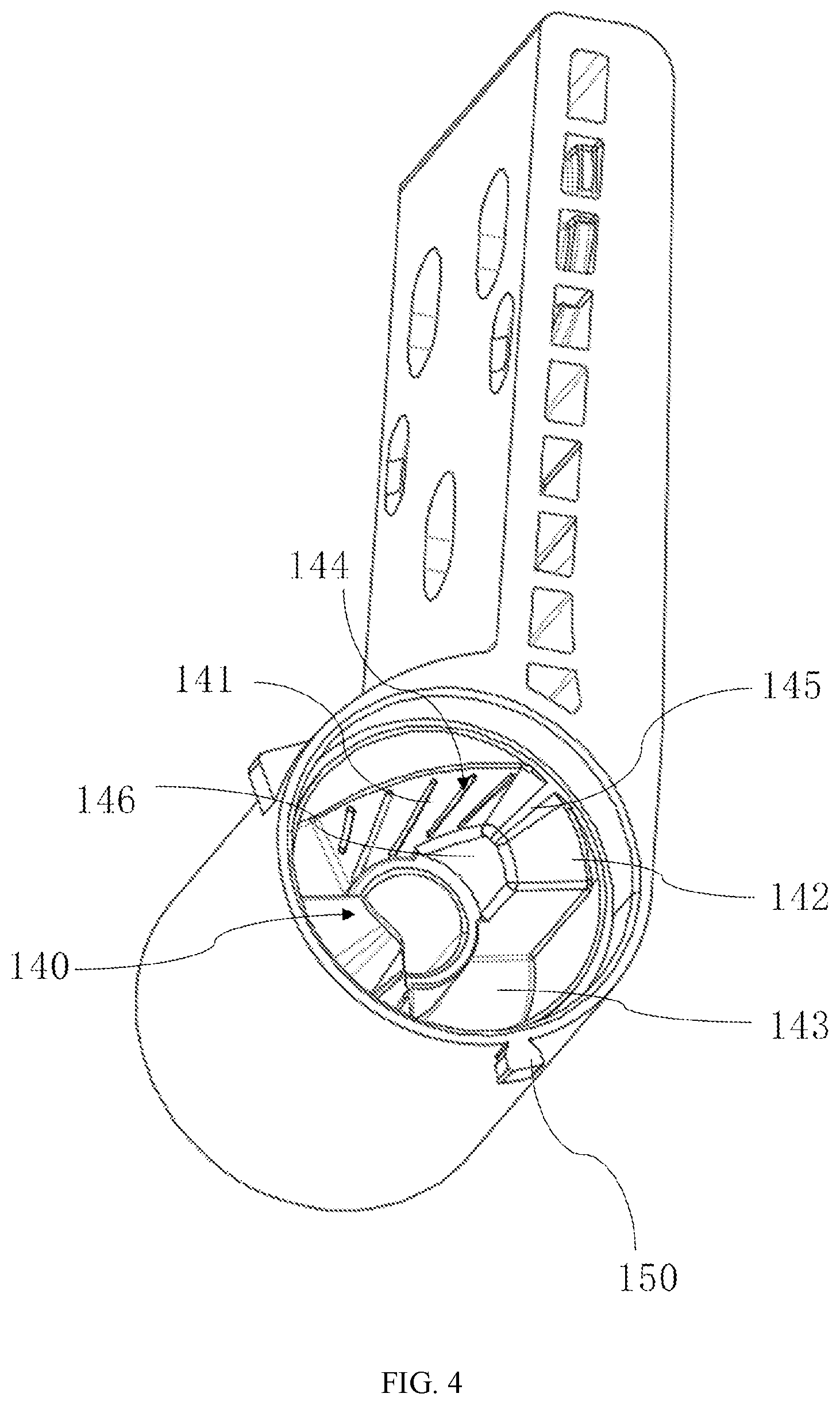 Patent US12618274 Figure 3 – Hinge assembly and opening and closing device
