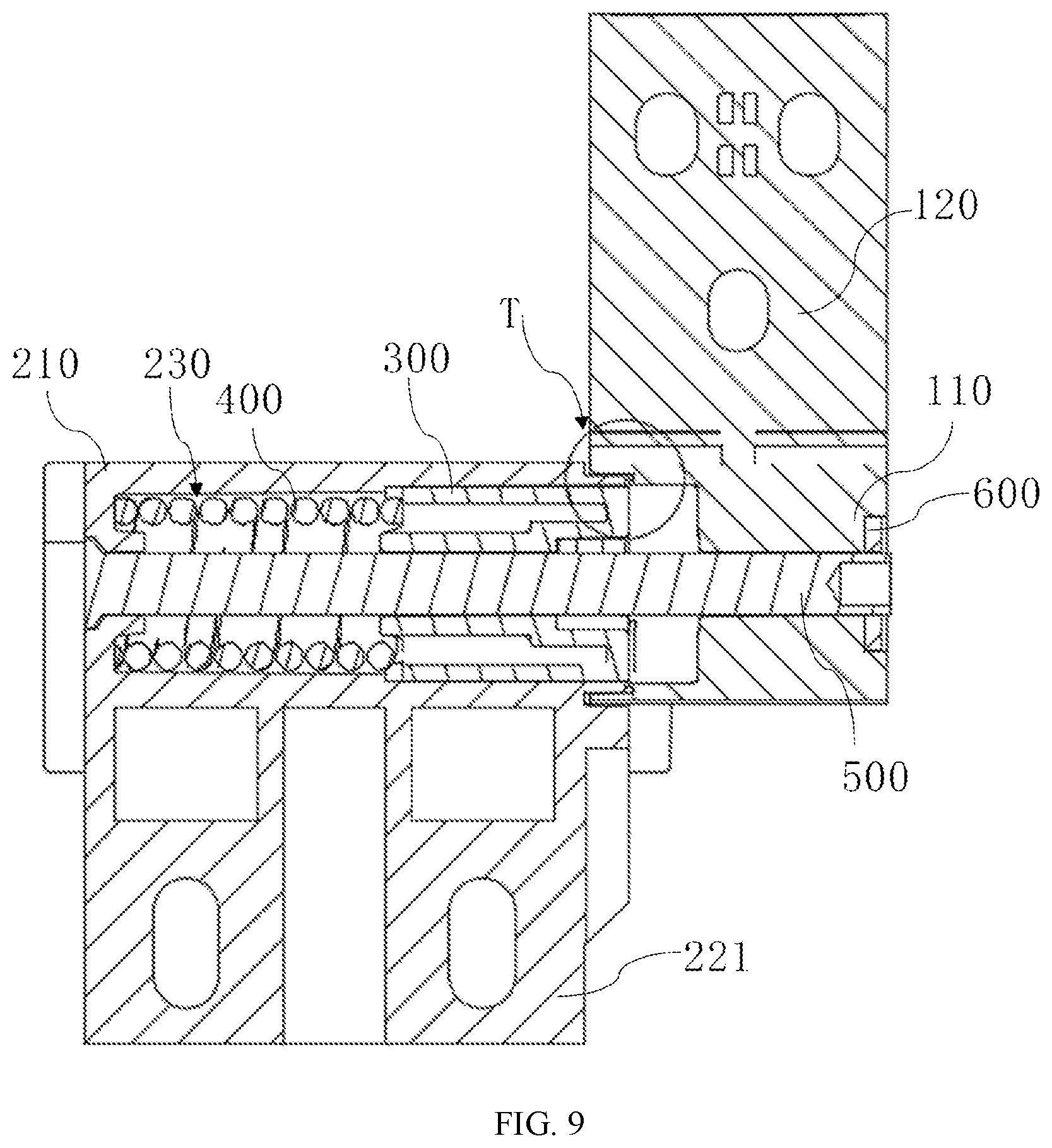 Patent US12618274 Figure 8 – Hinge assembly and opening and closing device