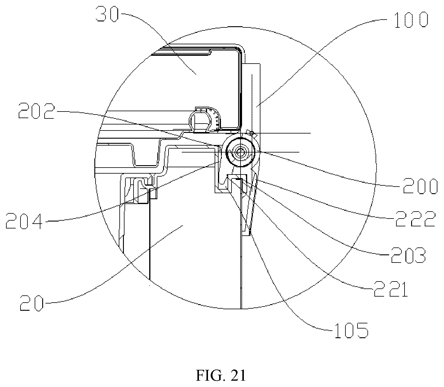 Patent US12618274 Figure 16 – Hinge assembly and opening and closing device