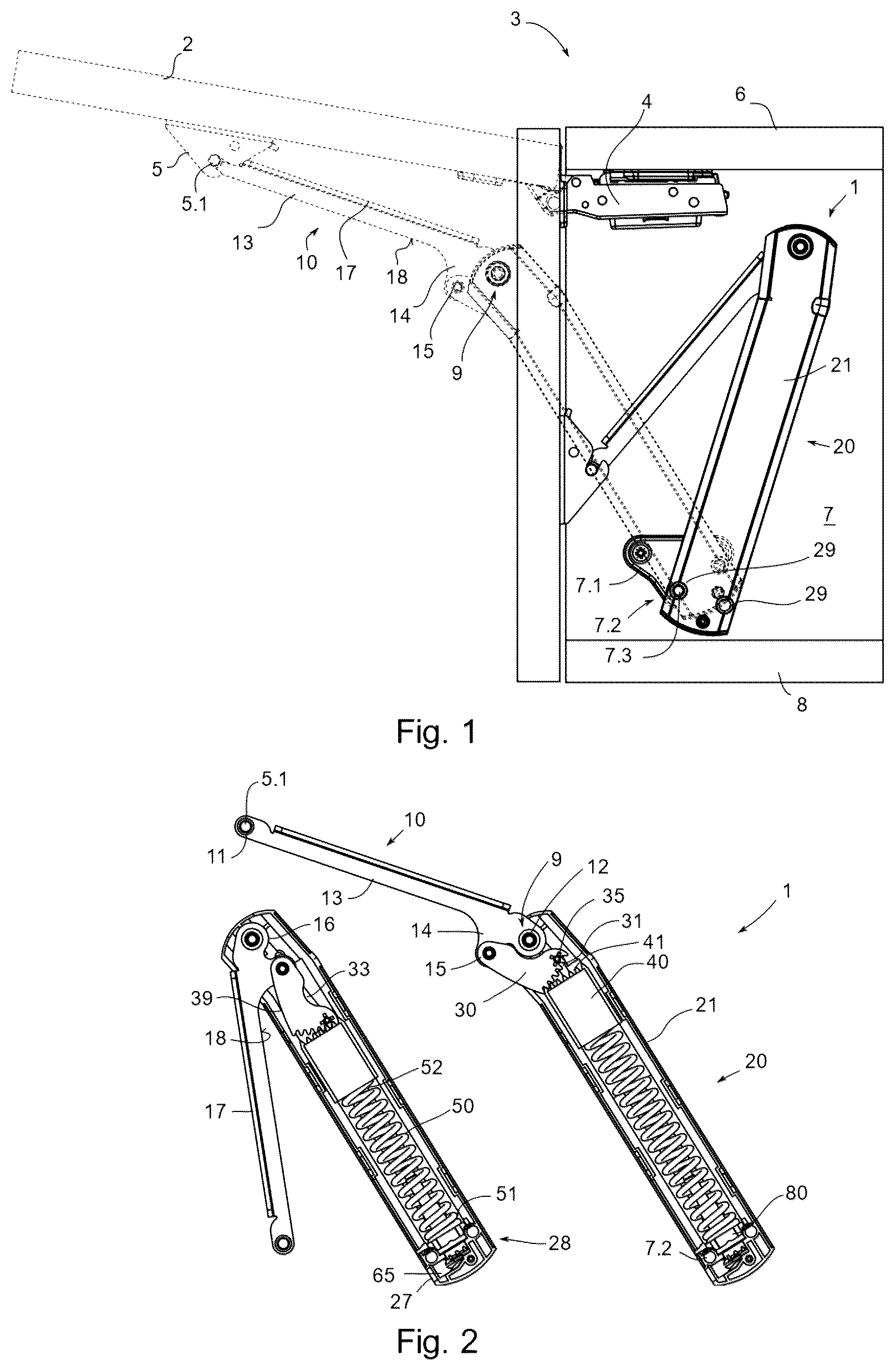 Patent US12618276 Figure 1 – Furniture fitting having an adjustment mechanism