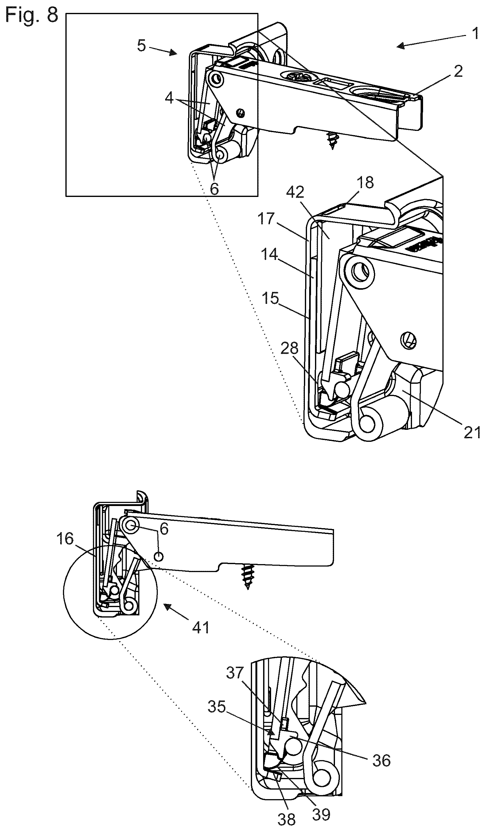 Patent US12618277 Figure 8 – Hinge
