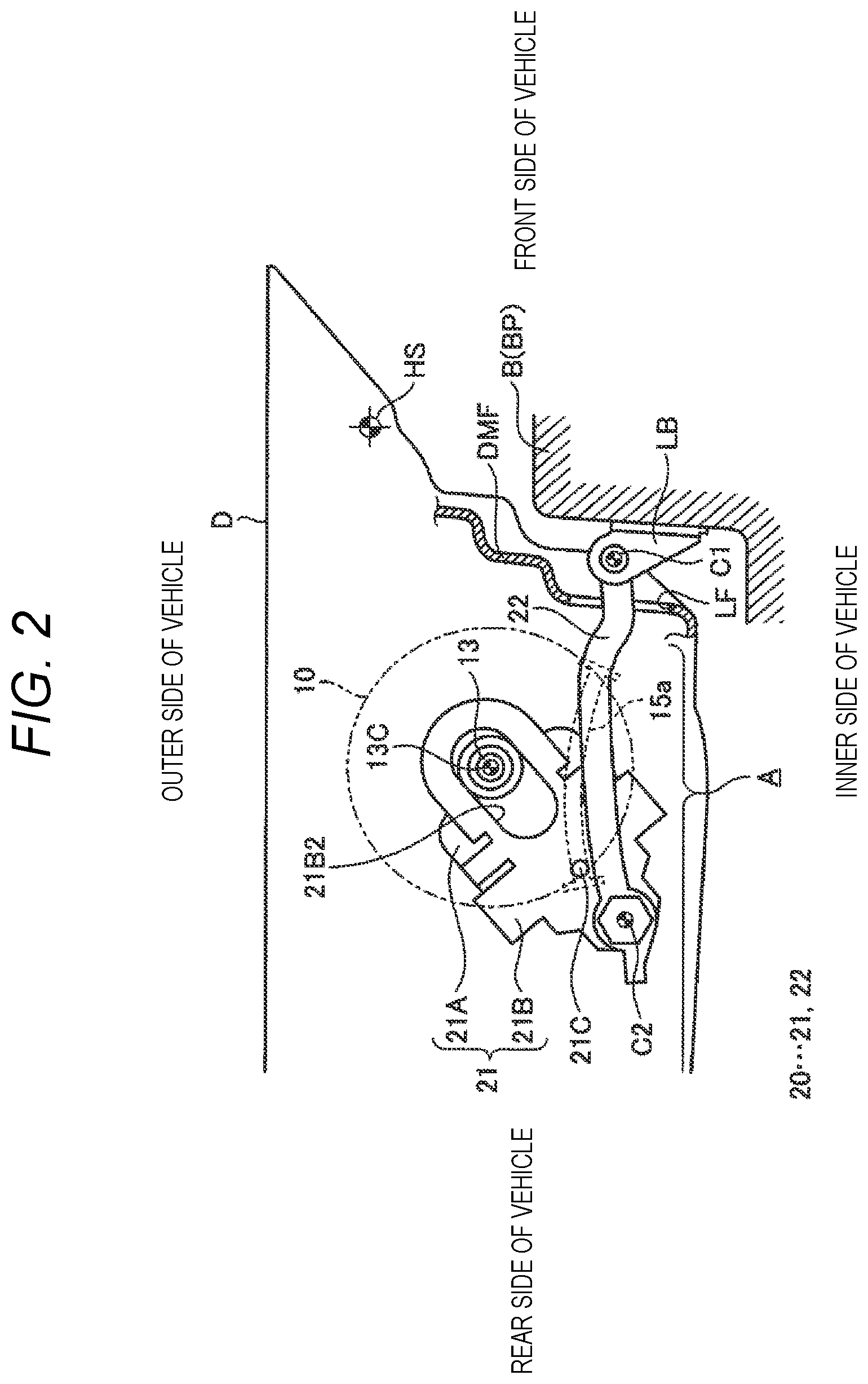Patent US12618279 Figure 2 – Door opening and closing device