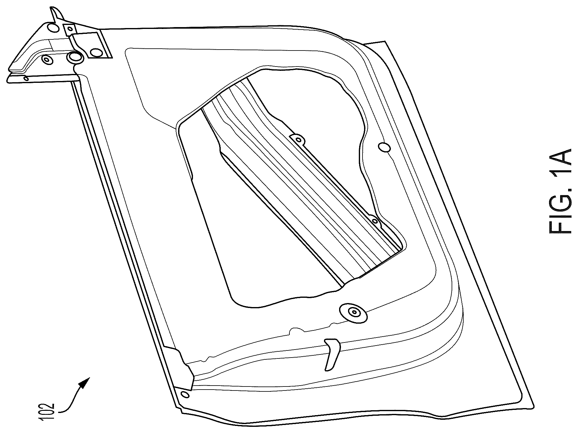 Patent US12618280 Figure 1 – Rigid window regulator for automated installation