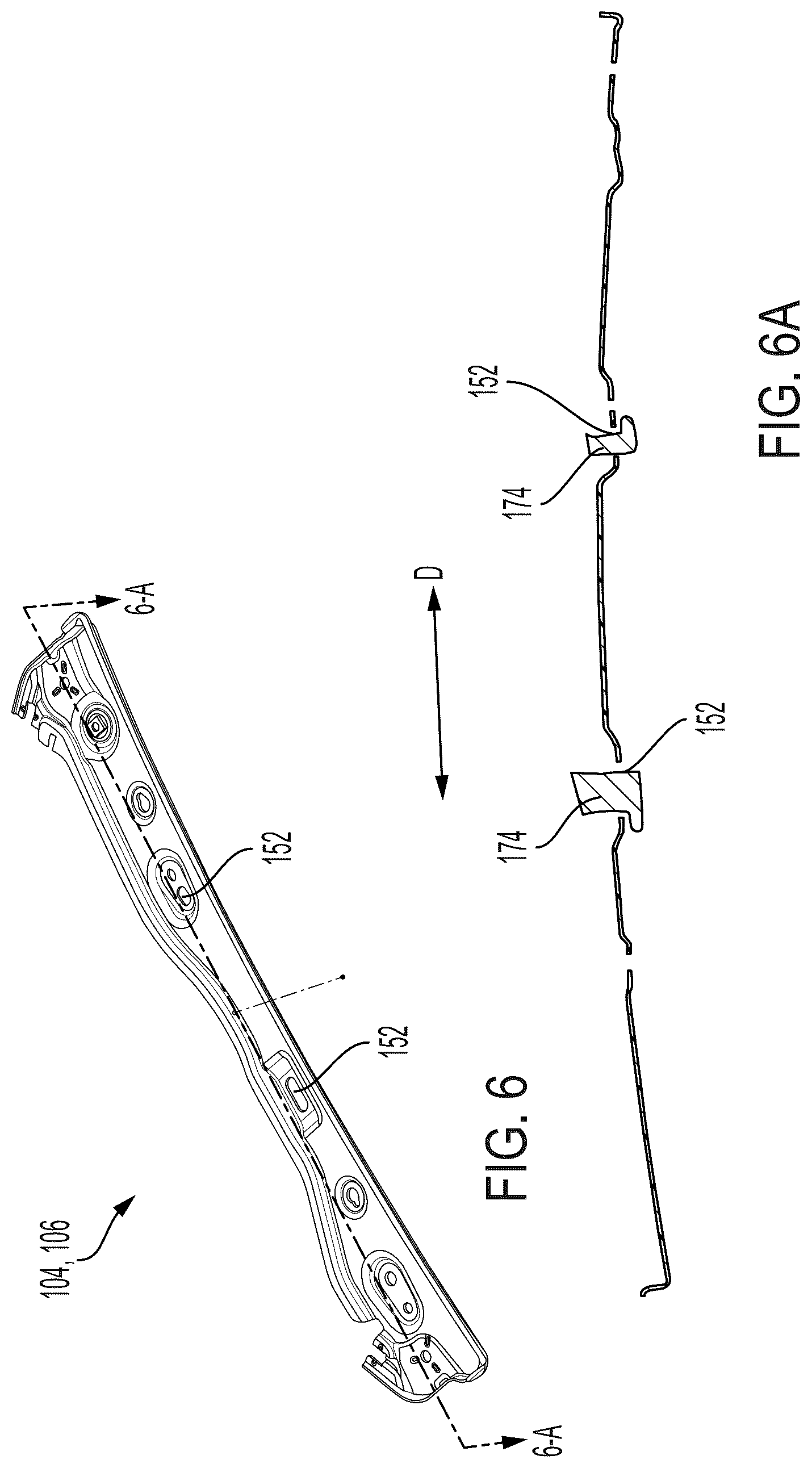 Patent US12618280 Figure 8 – Rigid window regulator for automated installation