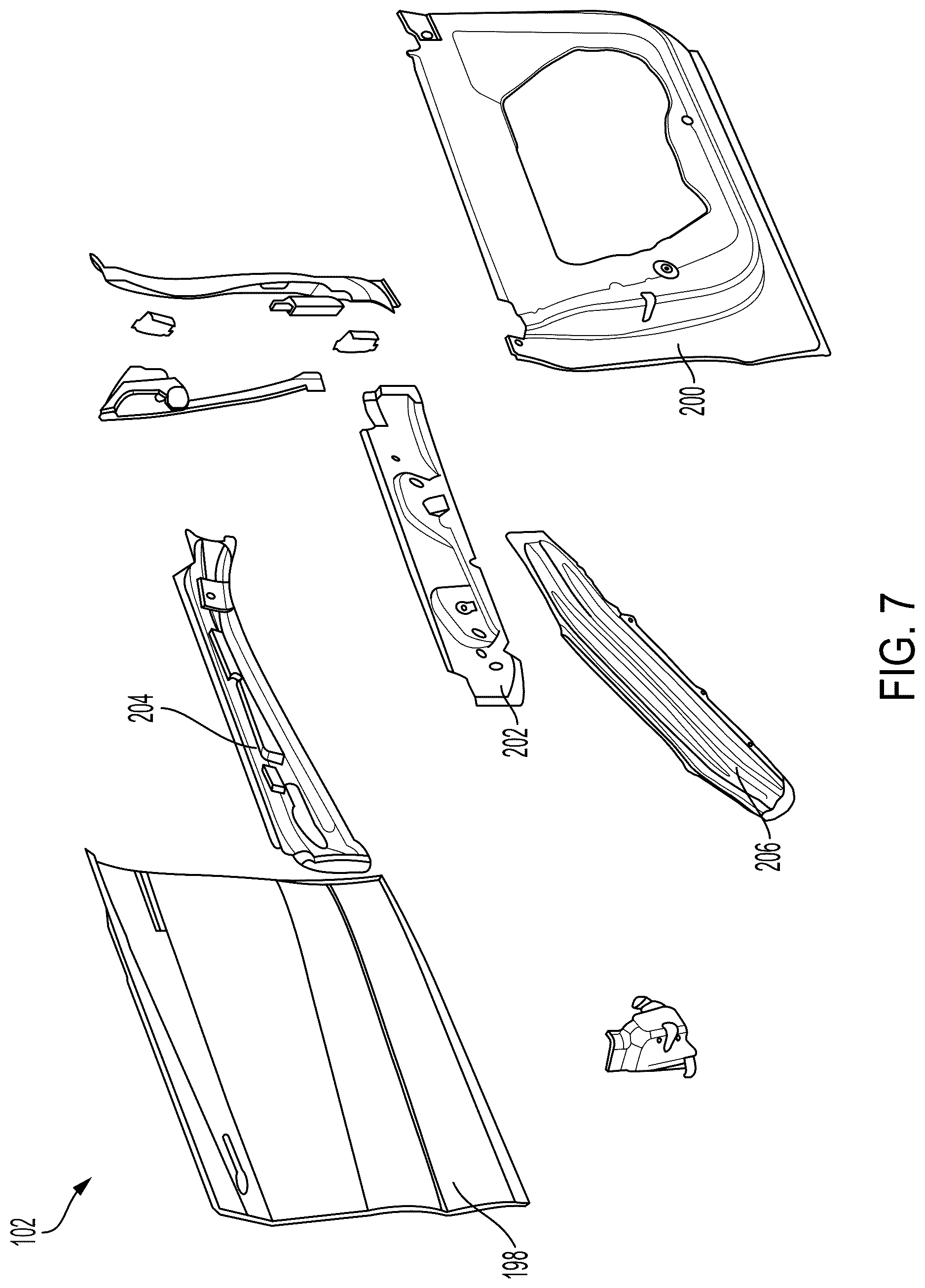 Patent US12618280 Figure 9 – Rigid window regulator for automated installation