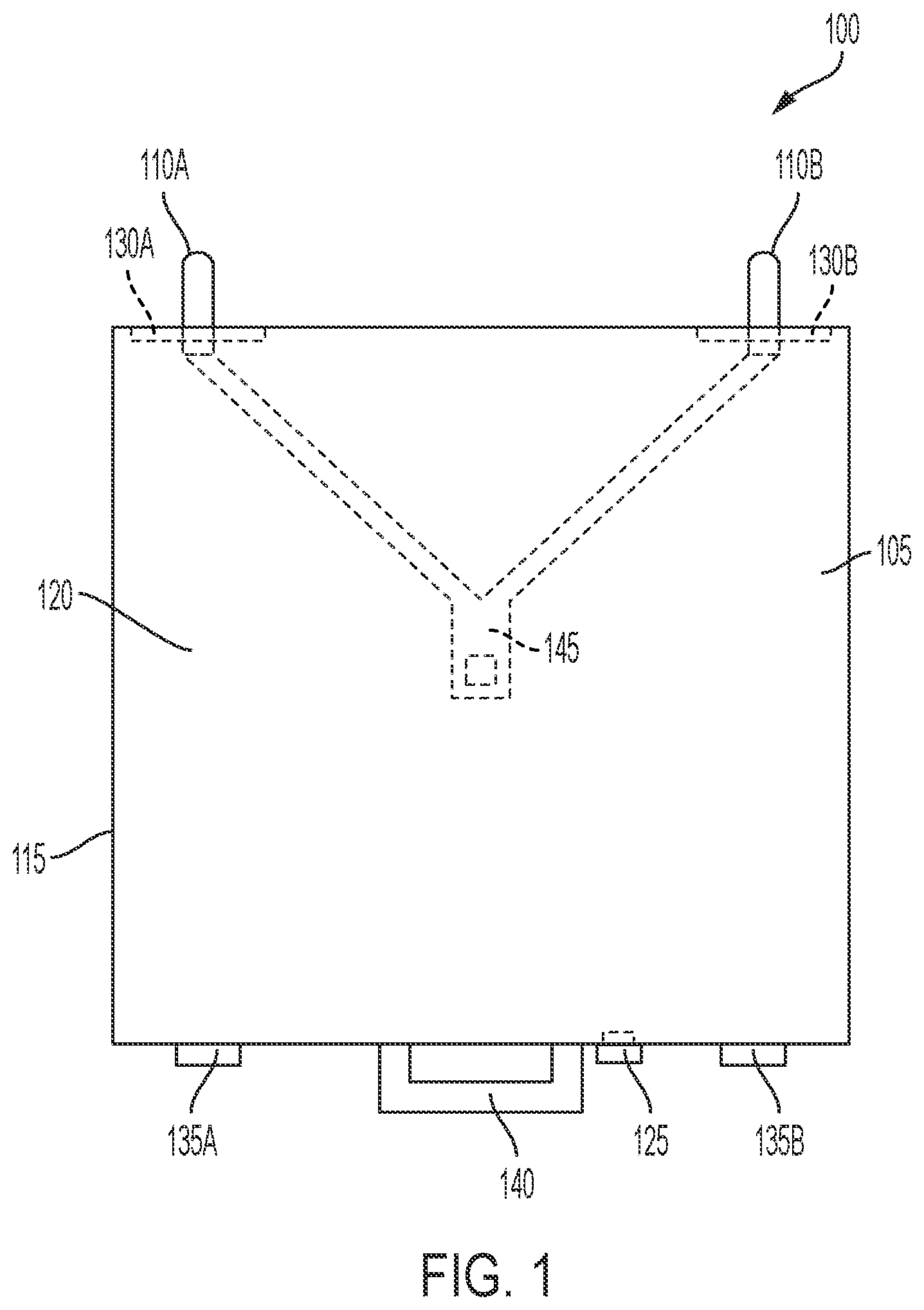 Patent US12618282 Figure 1 – Securable vehicular lock box