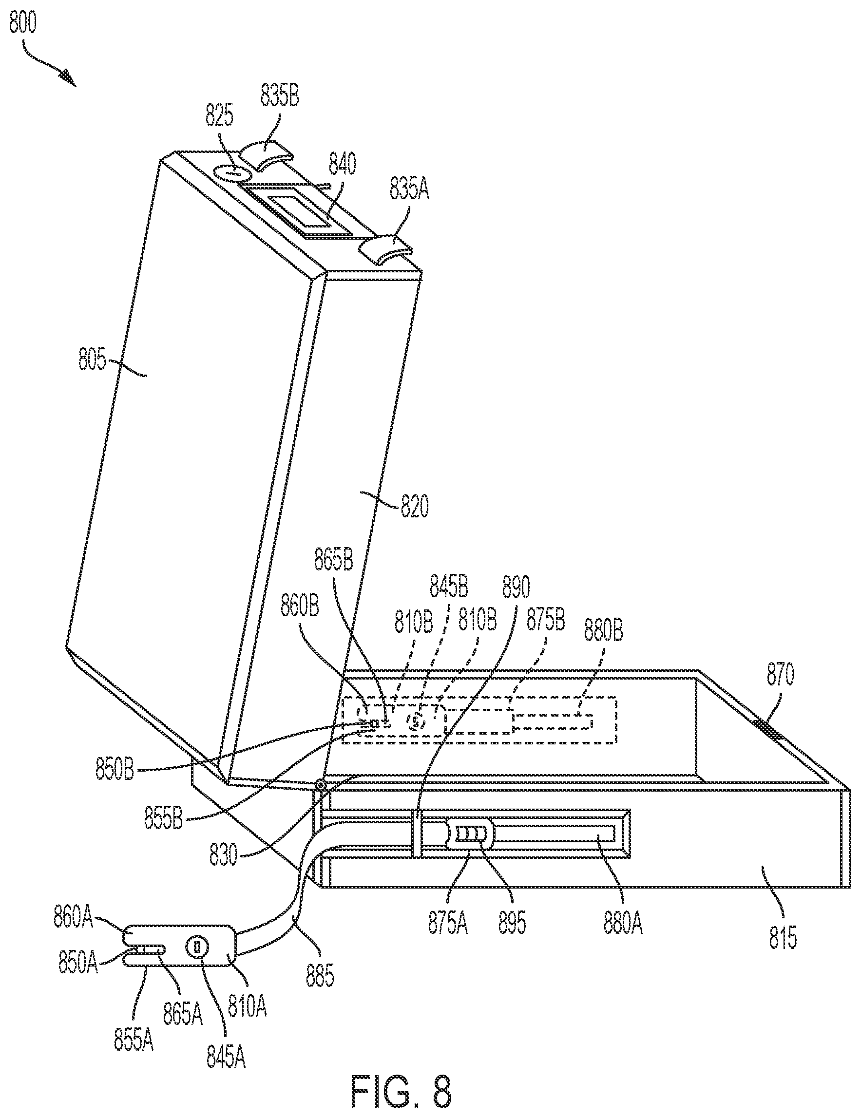Patent US12618282 Figure 8 – Securable vehicular lock box