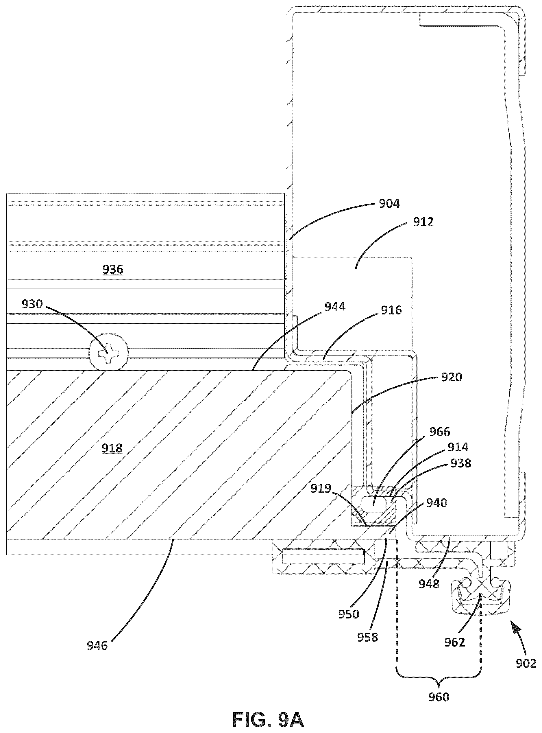 Patent US12618285 Figure 10 – Liquid containment door with continuous gasket