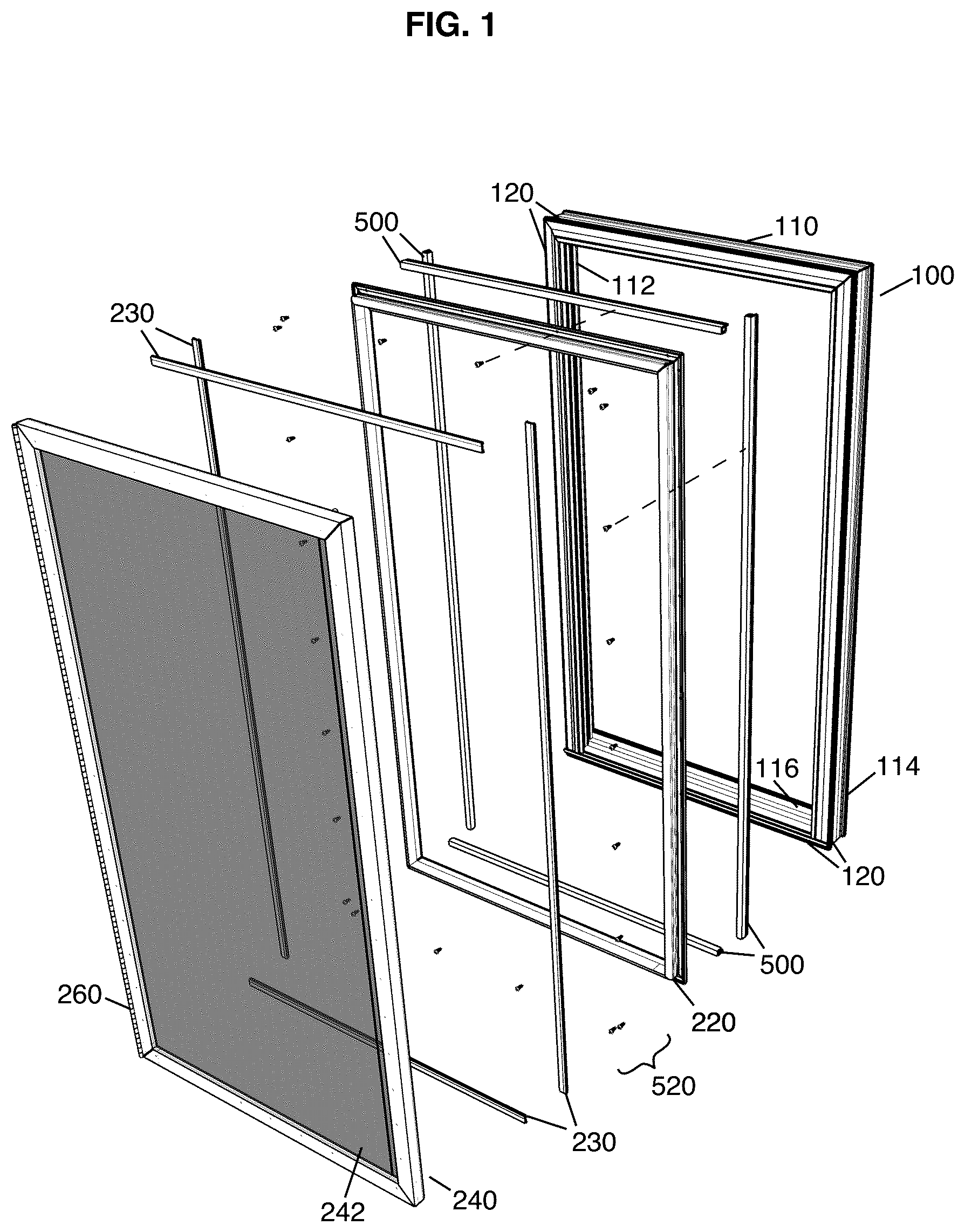 Patent US12618287 Figure 1 – Security screen mounting system and method therefor