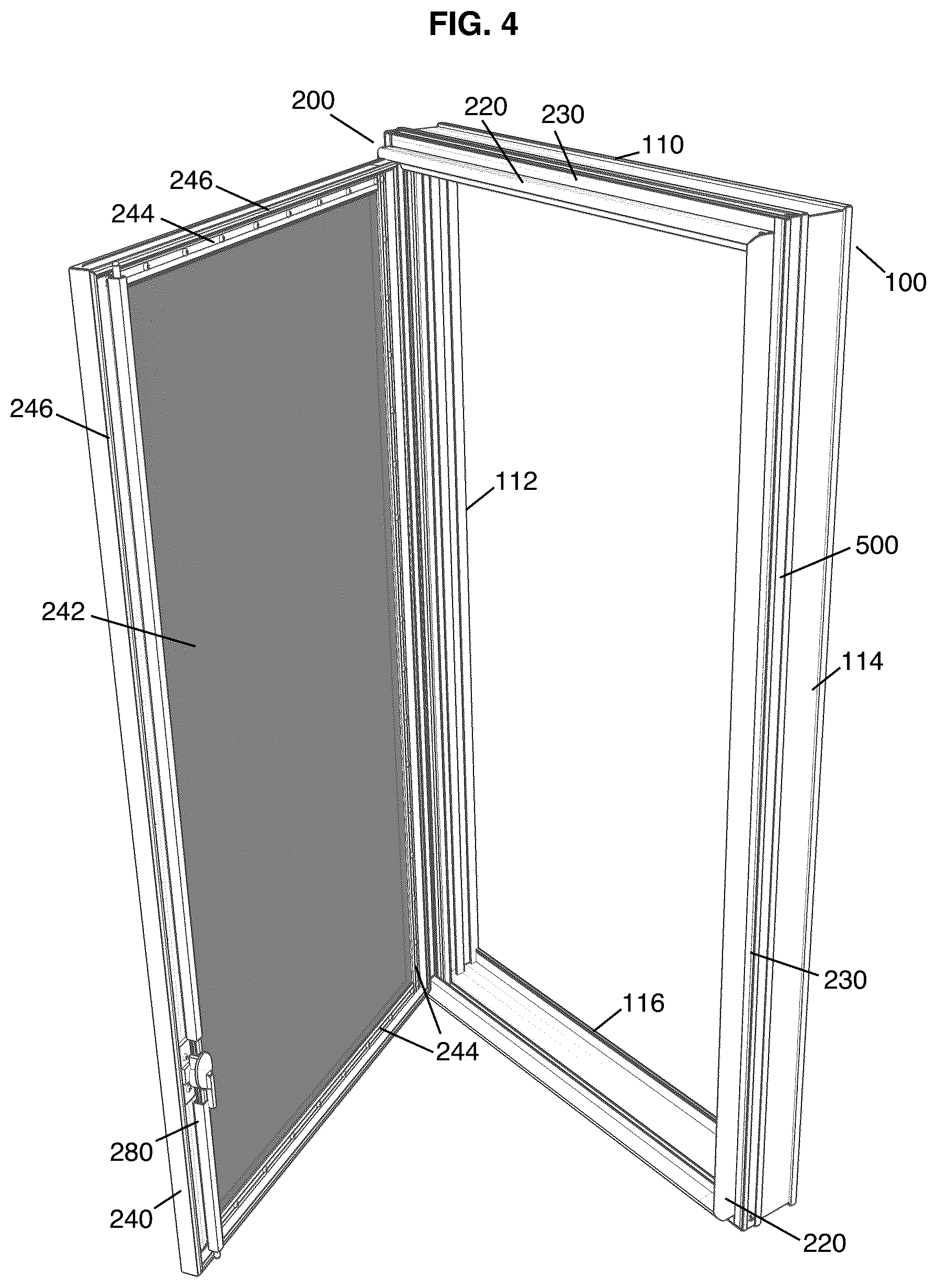 Patent US12618287 Figure 4 – Security screen mounting system and method therefor
