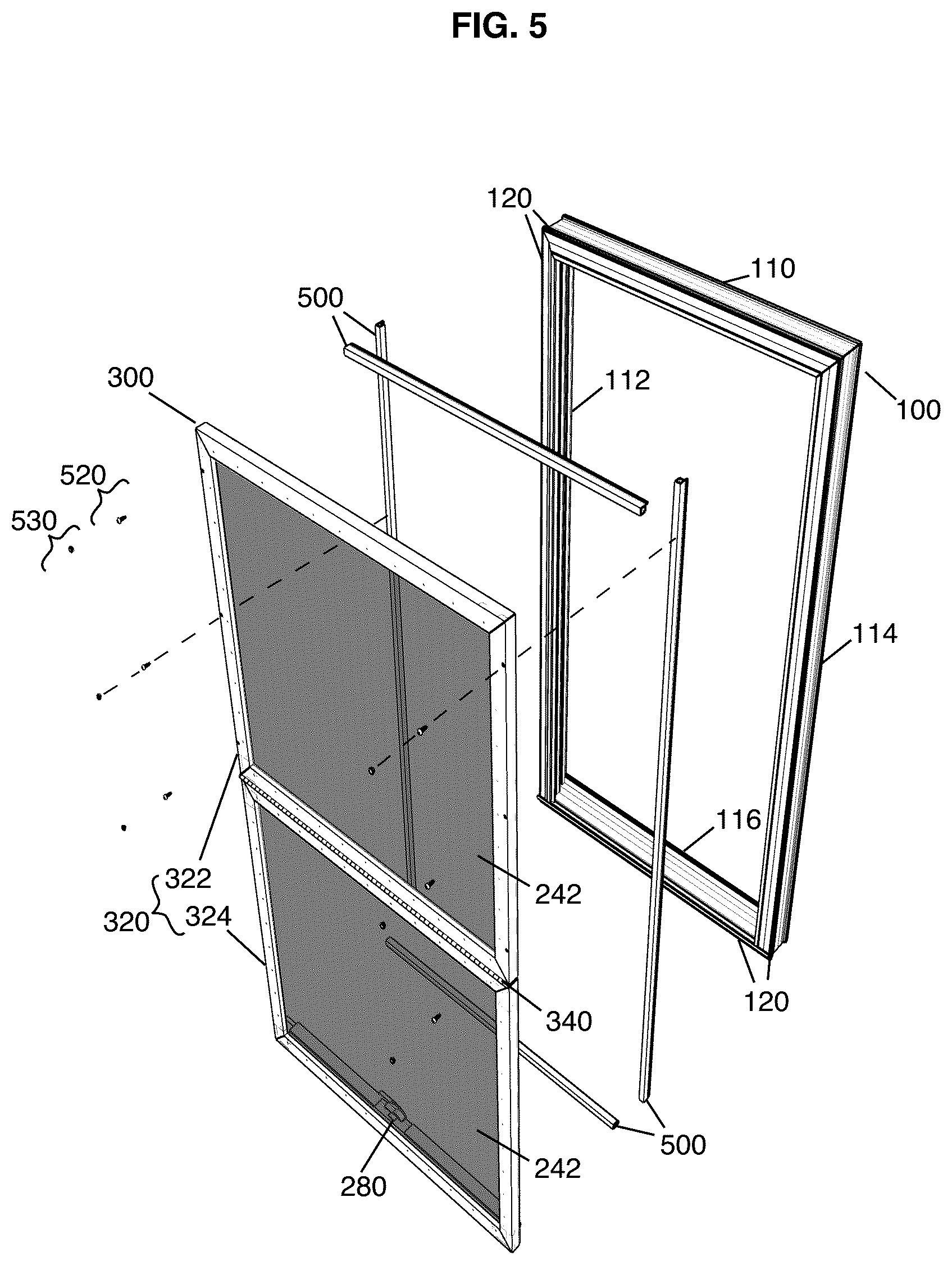 Patent US12618287 Figure 5 – Security screen mounting system and method therefor