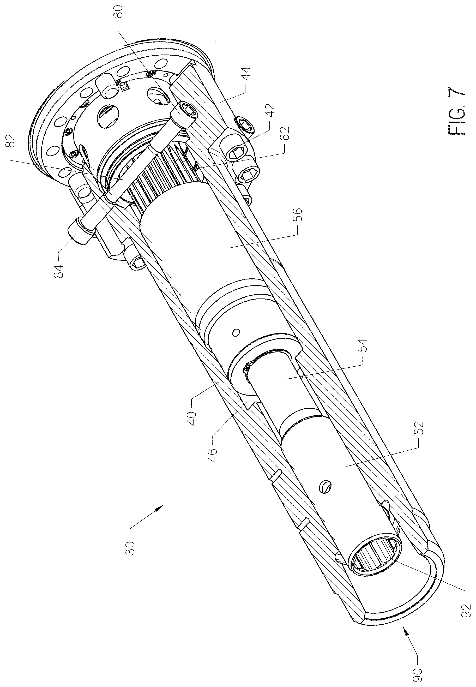 Patent US12618289 Figure 7 – Apparatus for capturing axial force on an inner drive member