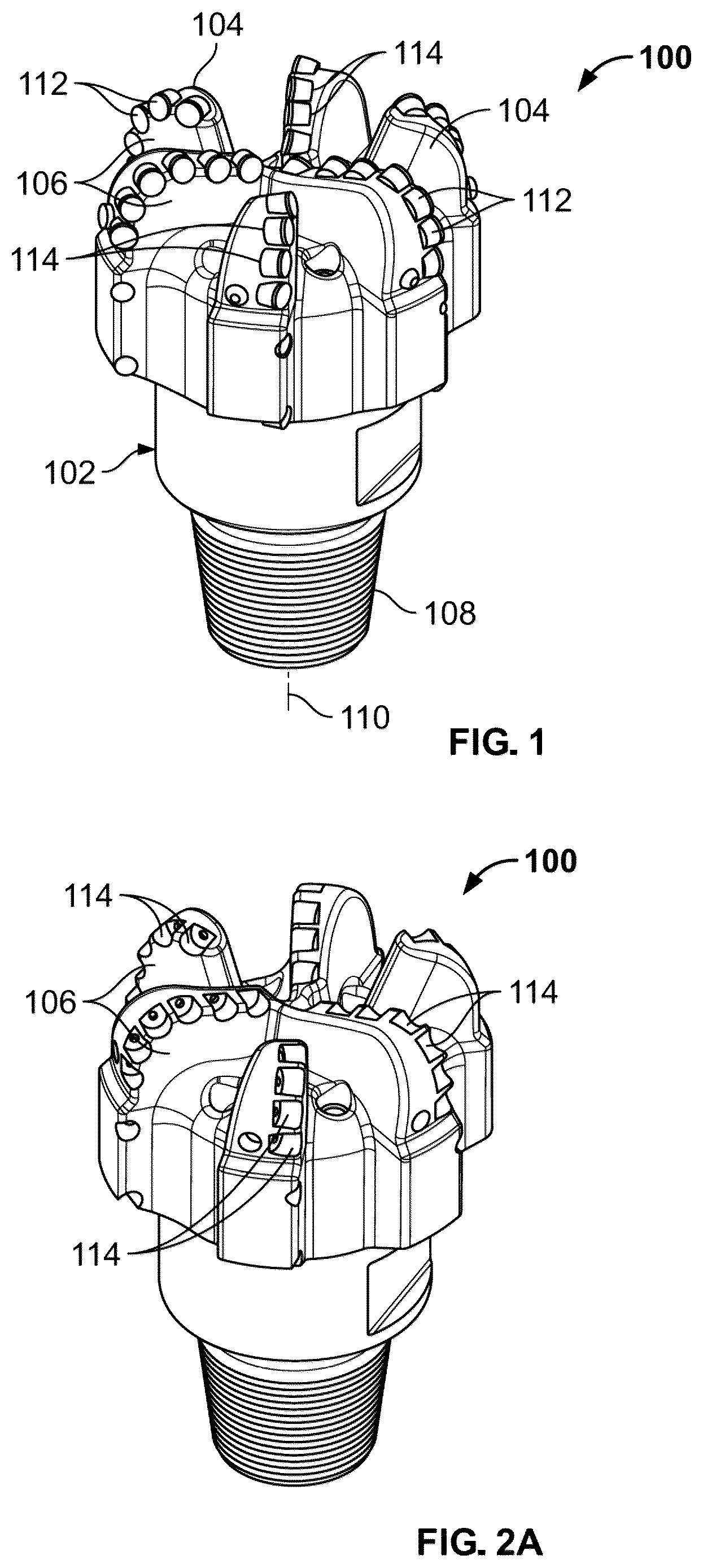 Patent US12618293 Figure 1 – PDC bit element with retention feature