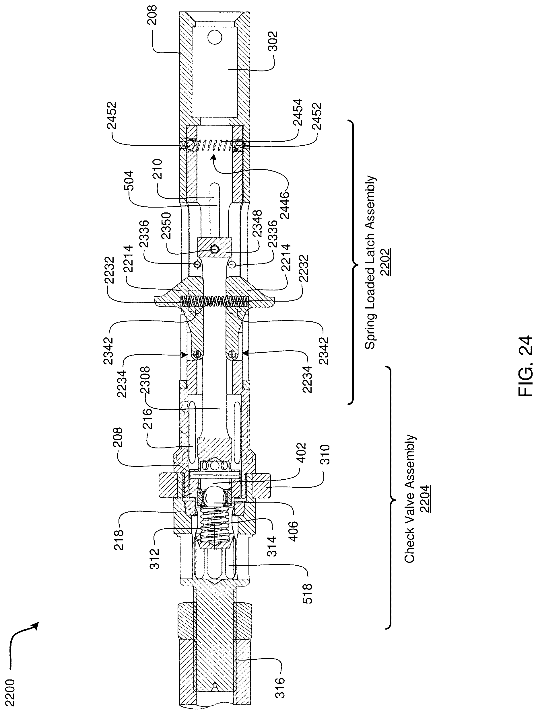 Patent US12618295 Figure 20 – Drilling head assembly with spring loaded latching system