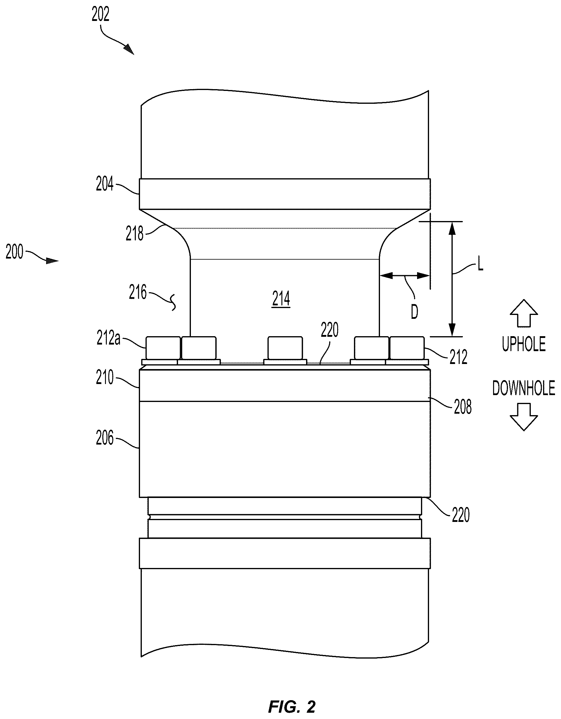 Patent US12618296 Figure 2 – Preventing loss of hydrocarbon well conveyance string upon unintended connector decoupling
