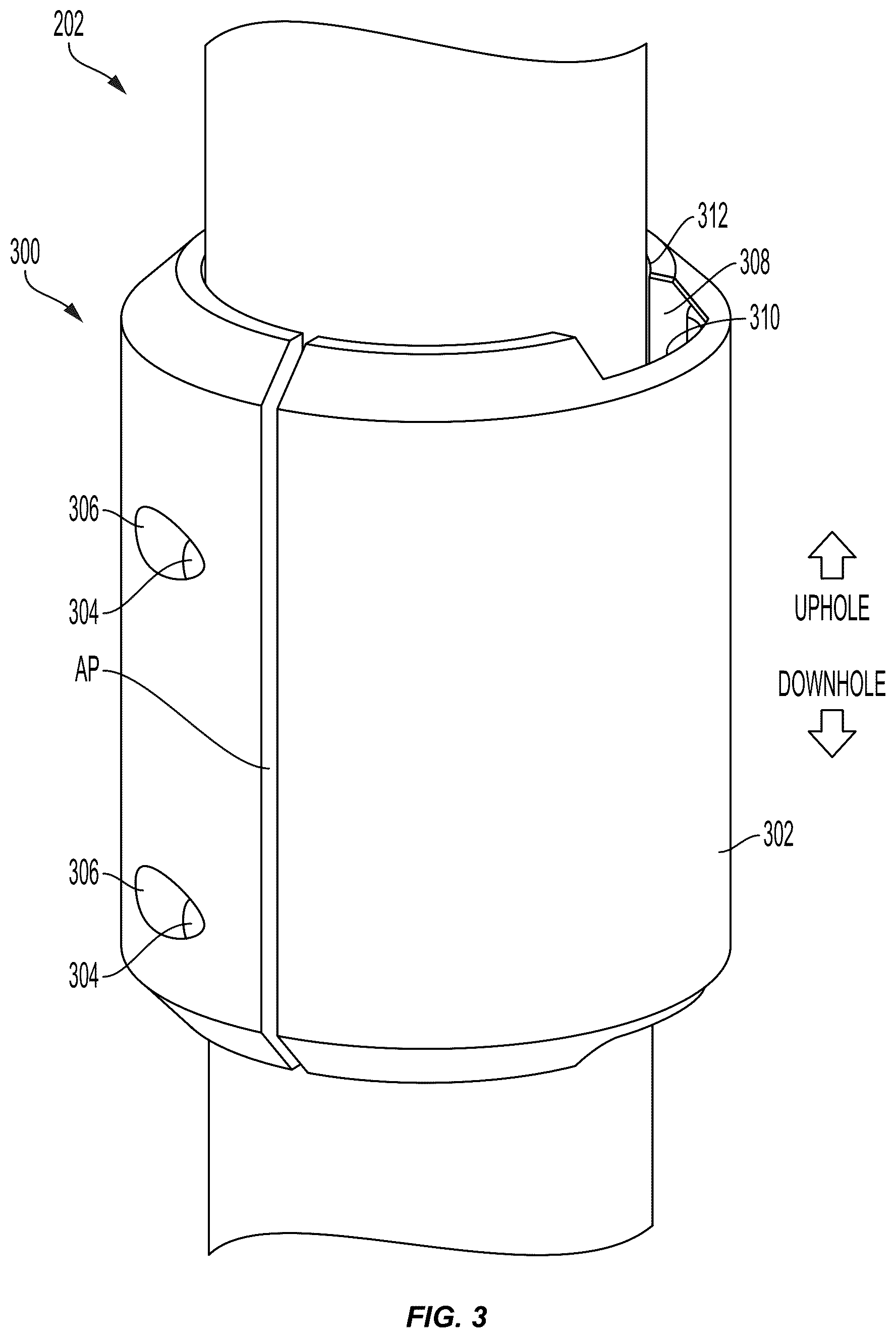 Patent US12618296 Figure 3 – Preventing loss of hydrocarbon well conveyance string upon unintended connector decoupling