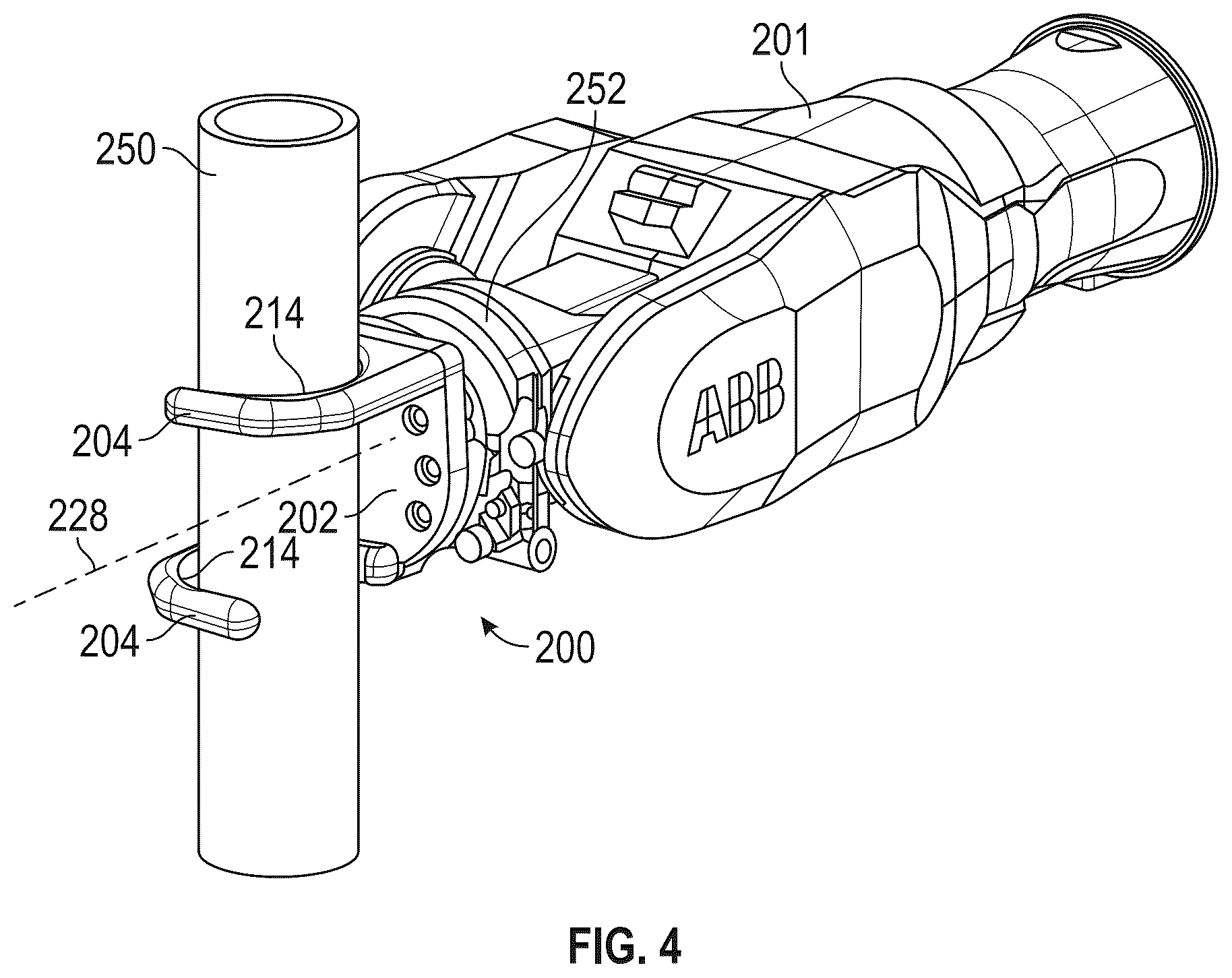 Patent US12618298 Figure 4 – End effectors for automated pipe handling