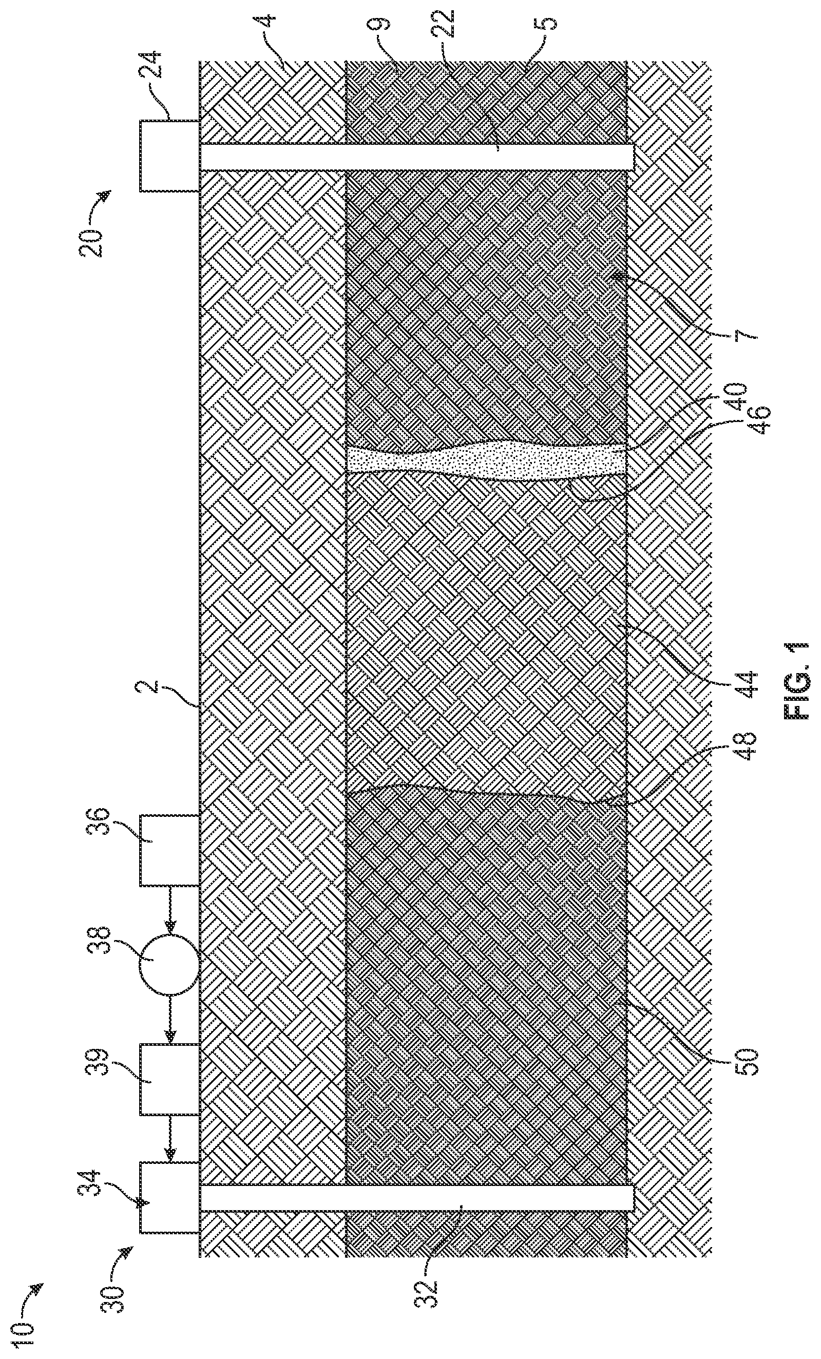 Patent US12618312 Figure 1 – Systems and methods for performing a polymer flood having a graded polymer concentration